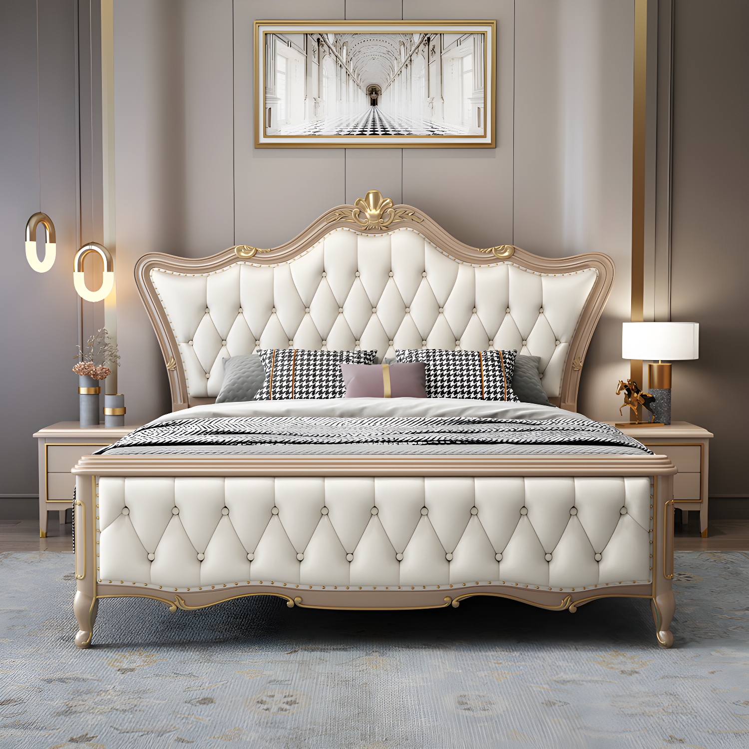 Glam Tufted Bed | Ormau - image 2