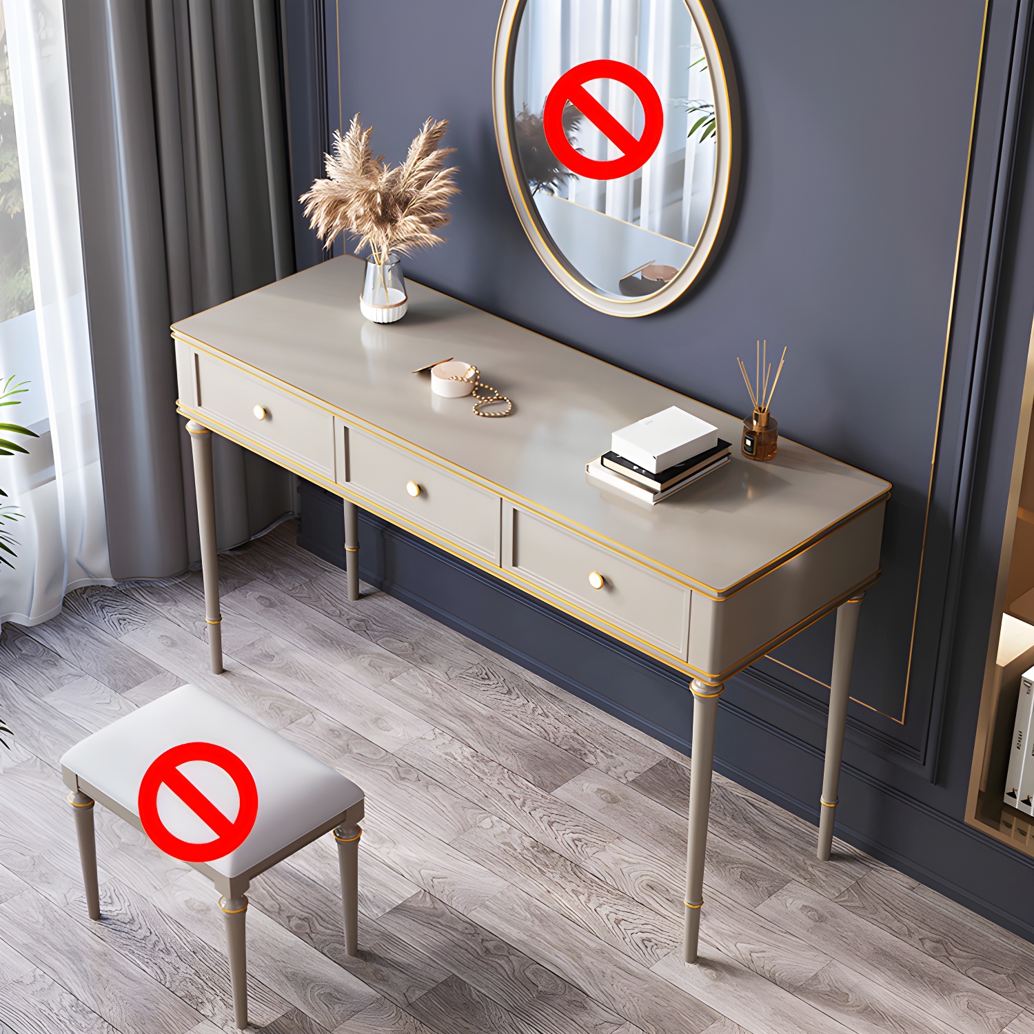 Mirror & 3-Drawer Vanity | Ormau - image 15