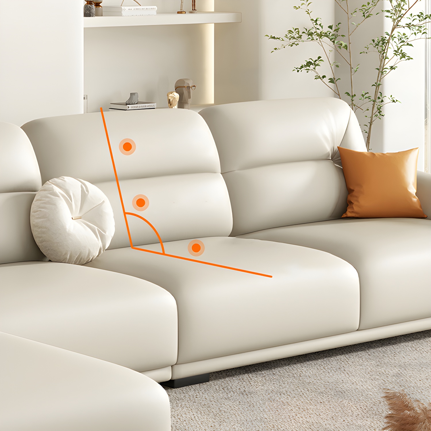 Modern Leather Sectional Sofa | Ormau - image 13