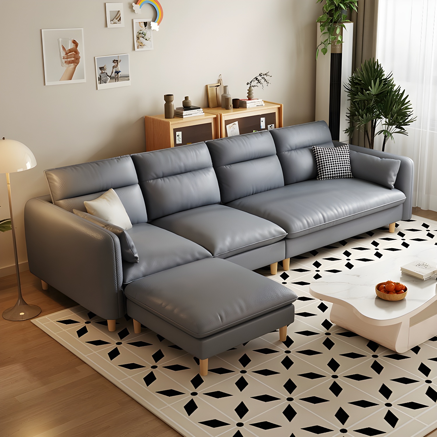 Modern Sectional Sofa Set with Ottoman | Ormau - image 6