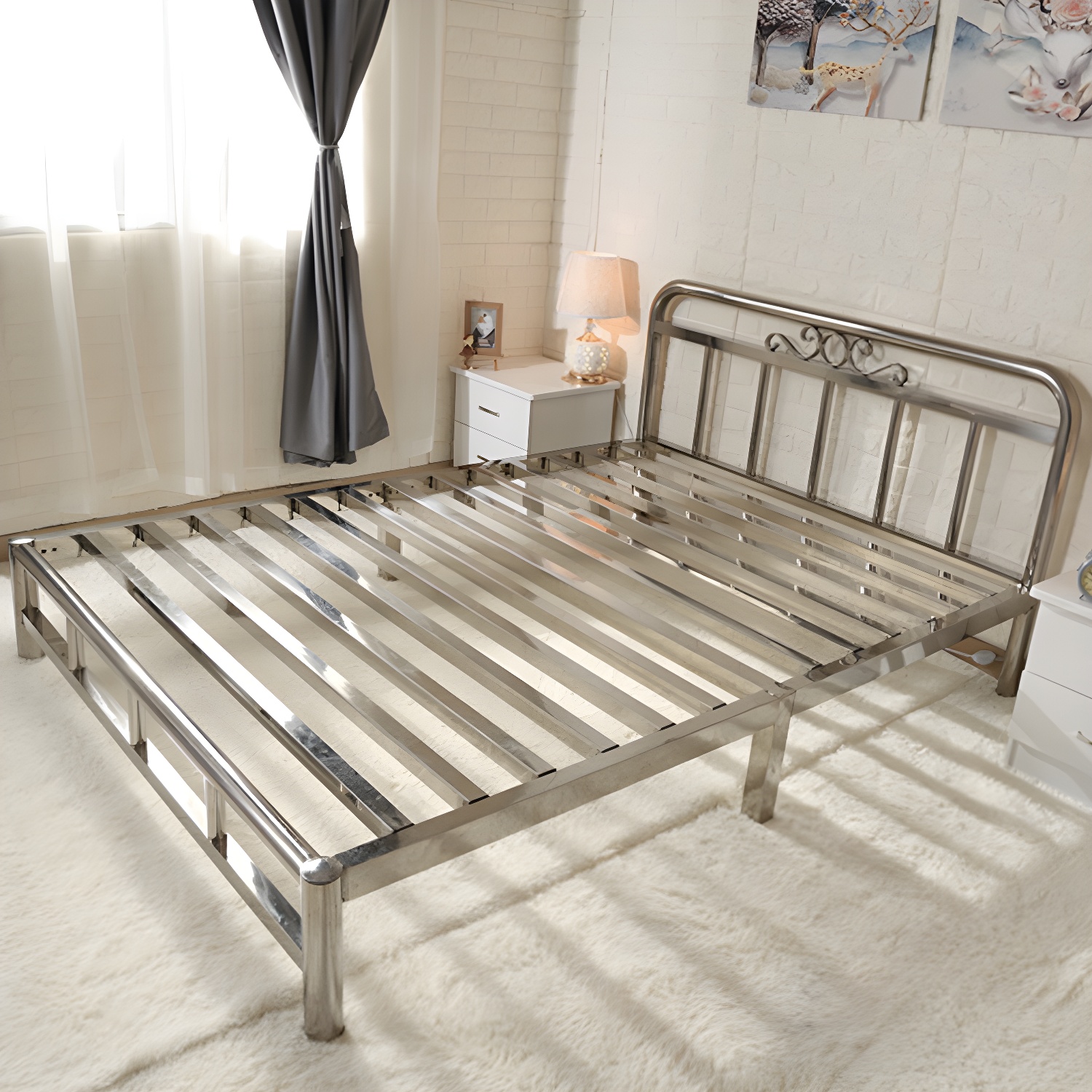 Silver Steel Bed | Ormau - image 10