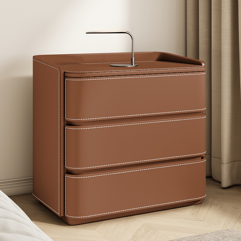 Leather 3-Tier Nightstand | Ormau - image 5