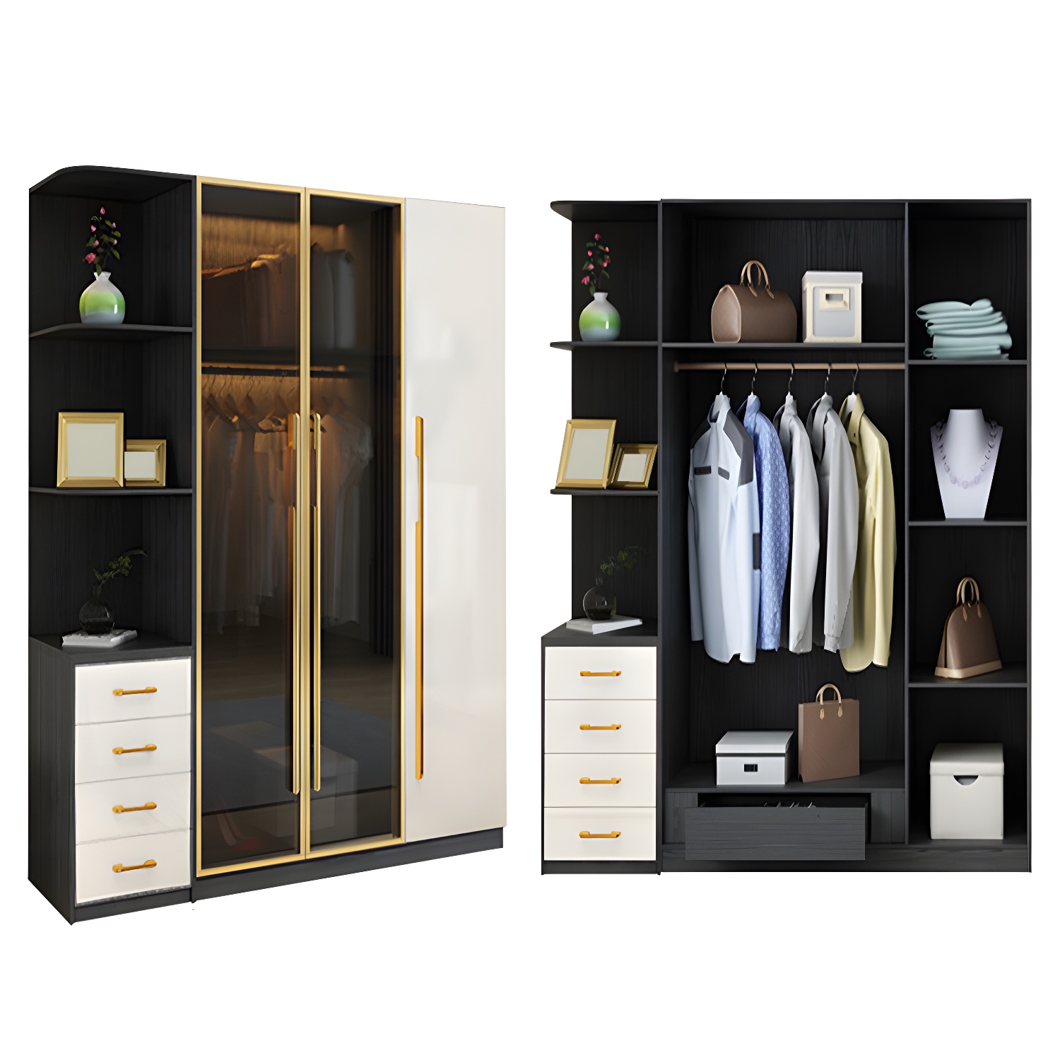 Modern Glass Door Wardrobe | Ormau - image 33