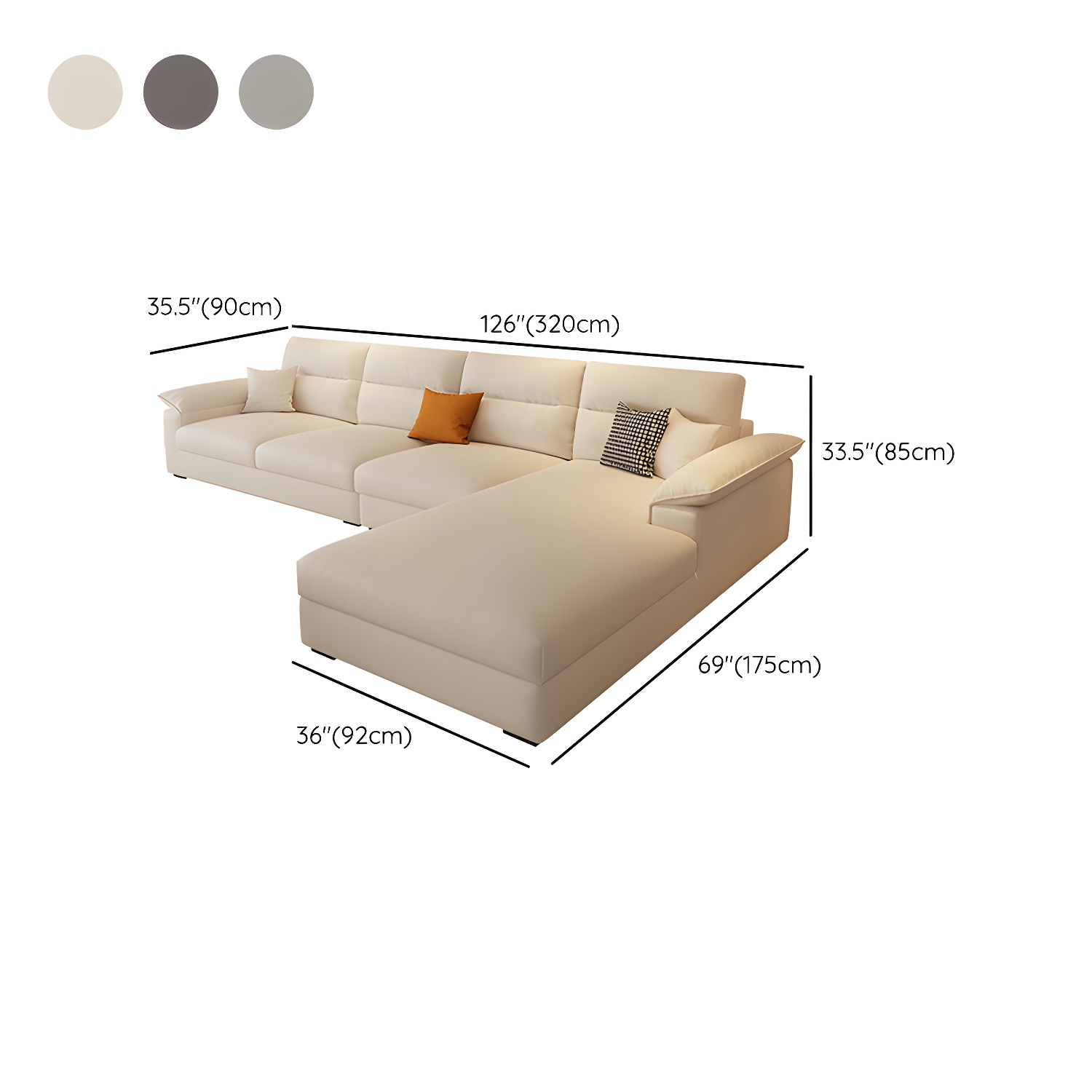 Modern L-Shaped Sectional Sofa | Ormau - image 12