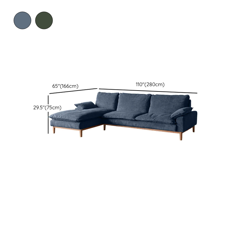 Modern Corduroy Sectional Sofa | Ormau - image 23
