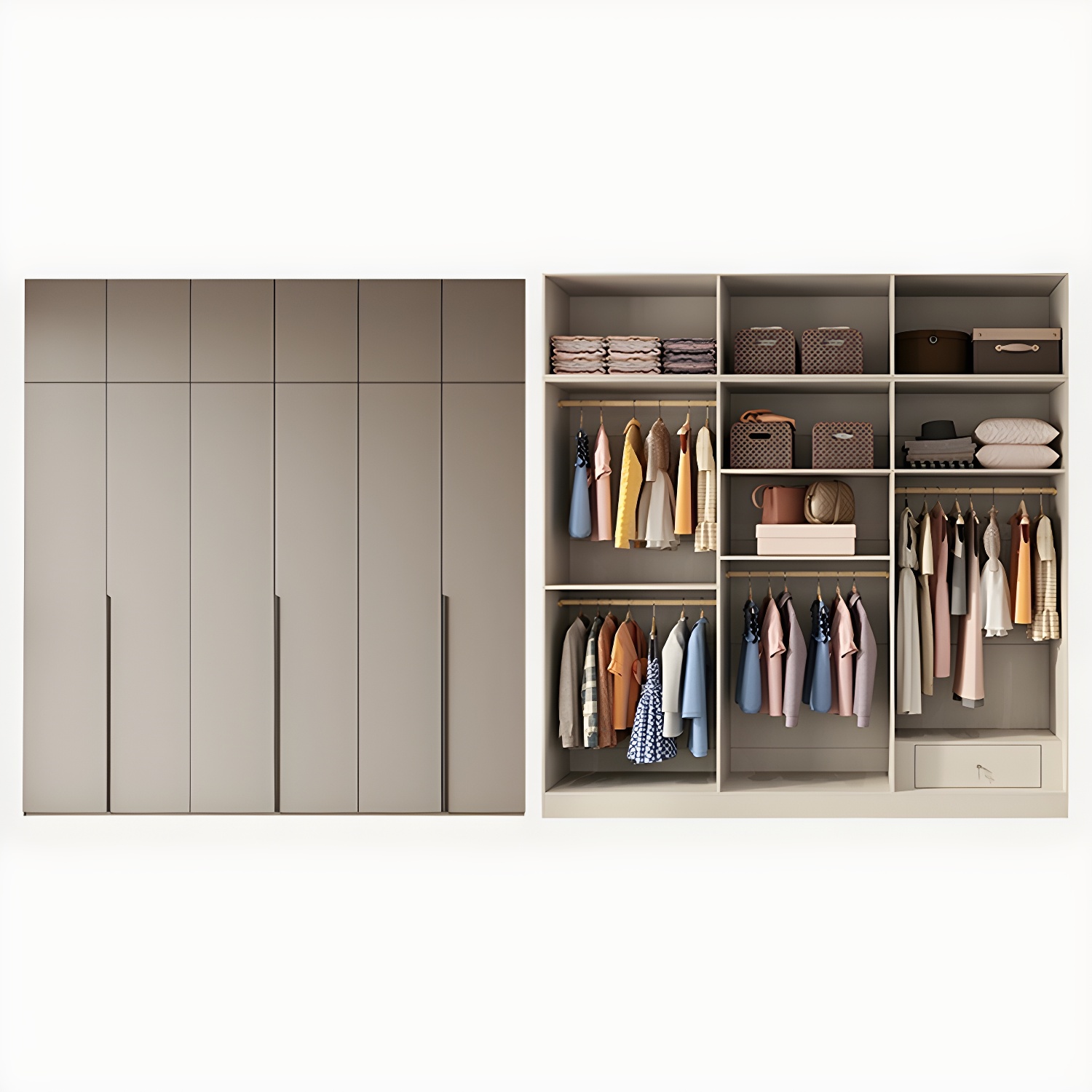 Modern Grey Wood Armoire | Ormau - image 46