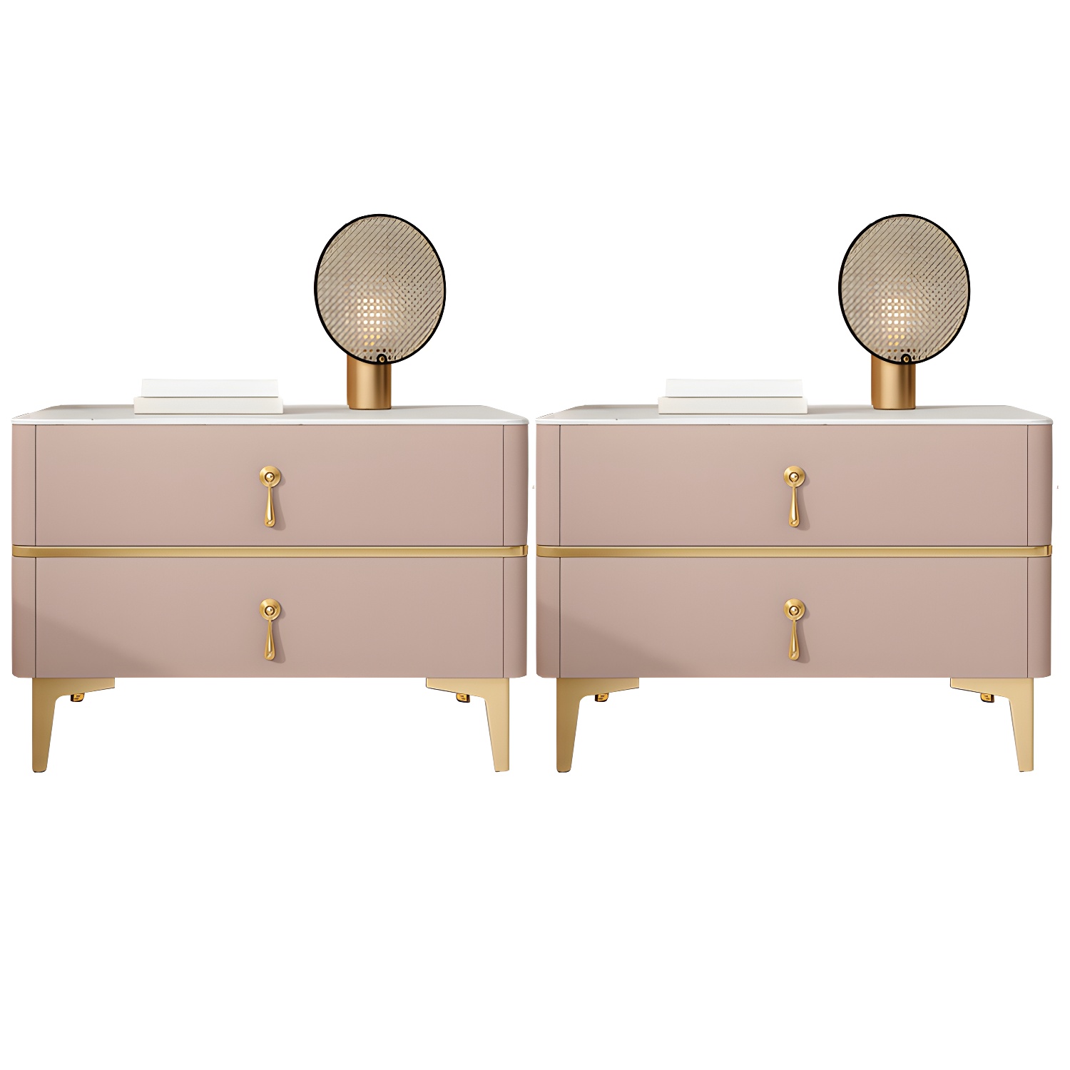 Glam Sintered Stone Nightstand | Ormau - image 25