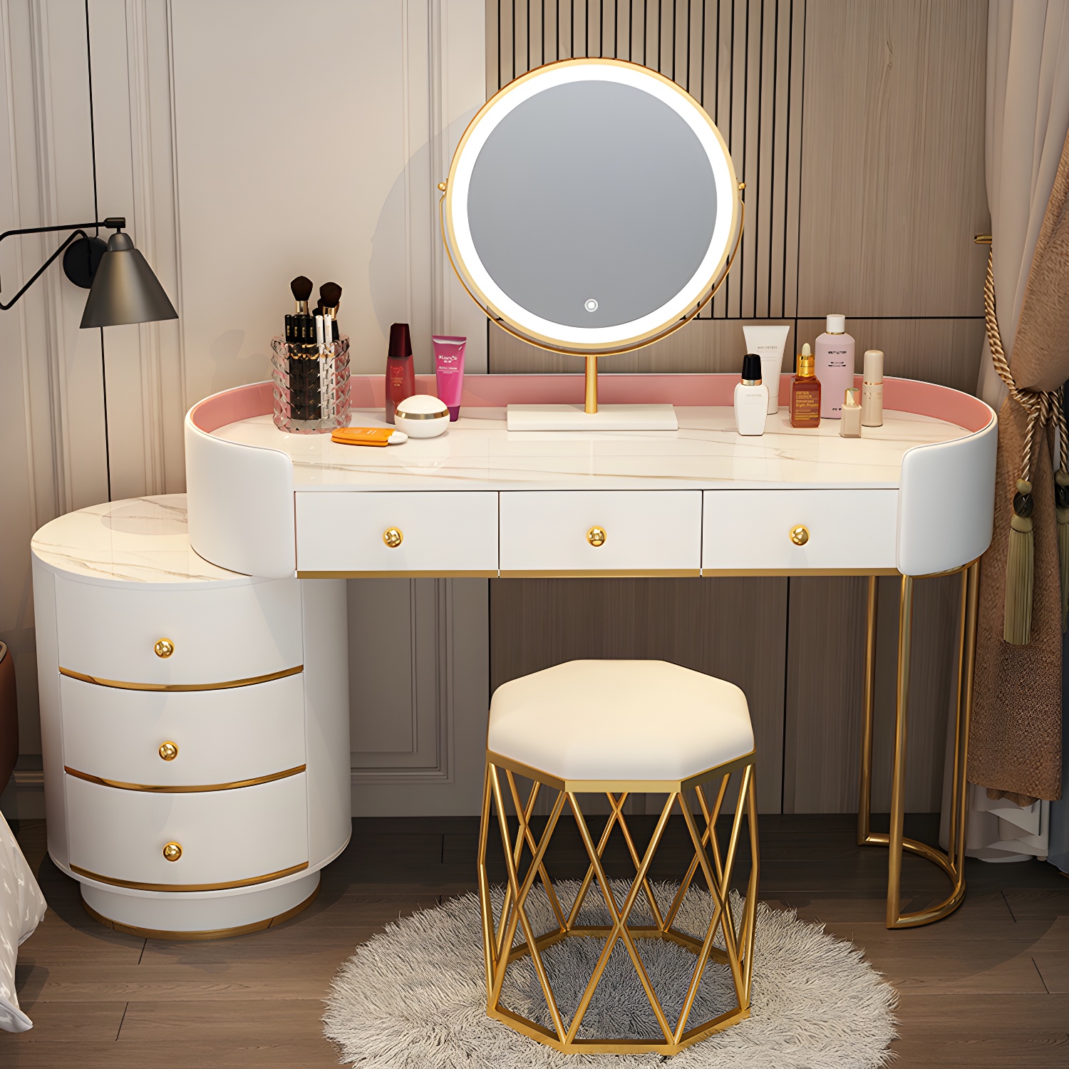 Metallic Lighted Vanity | Ormau - image 29