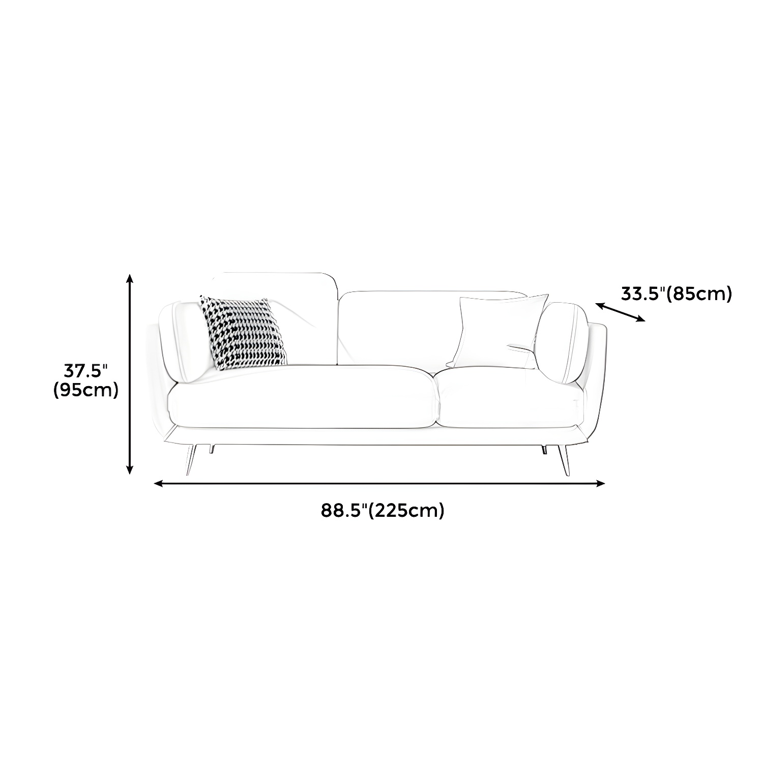 Modern Square Arm Sofa | Ormau - image 18