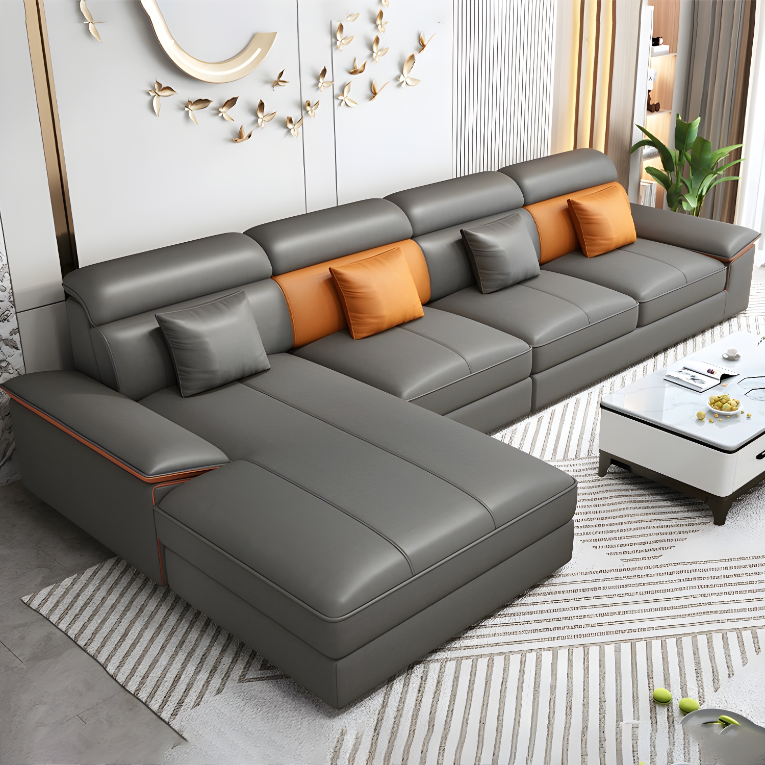 Modern L-Shape Sectional Sofa | Ormau - image 8