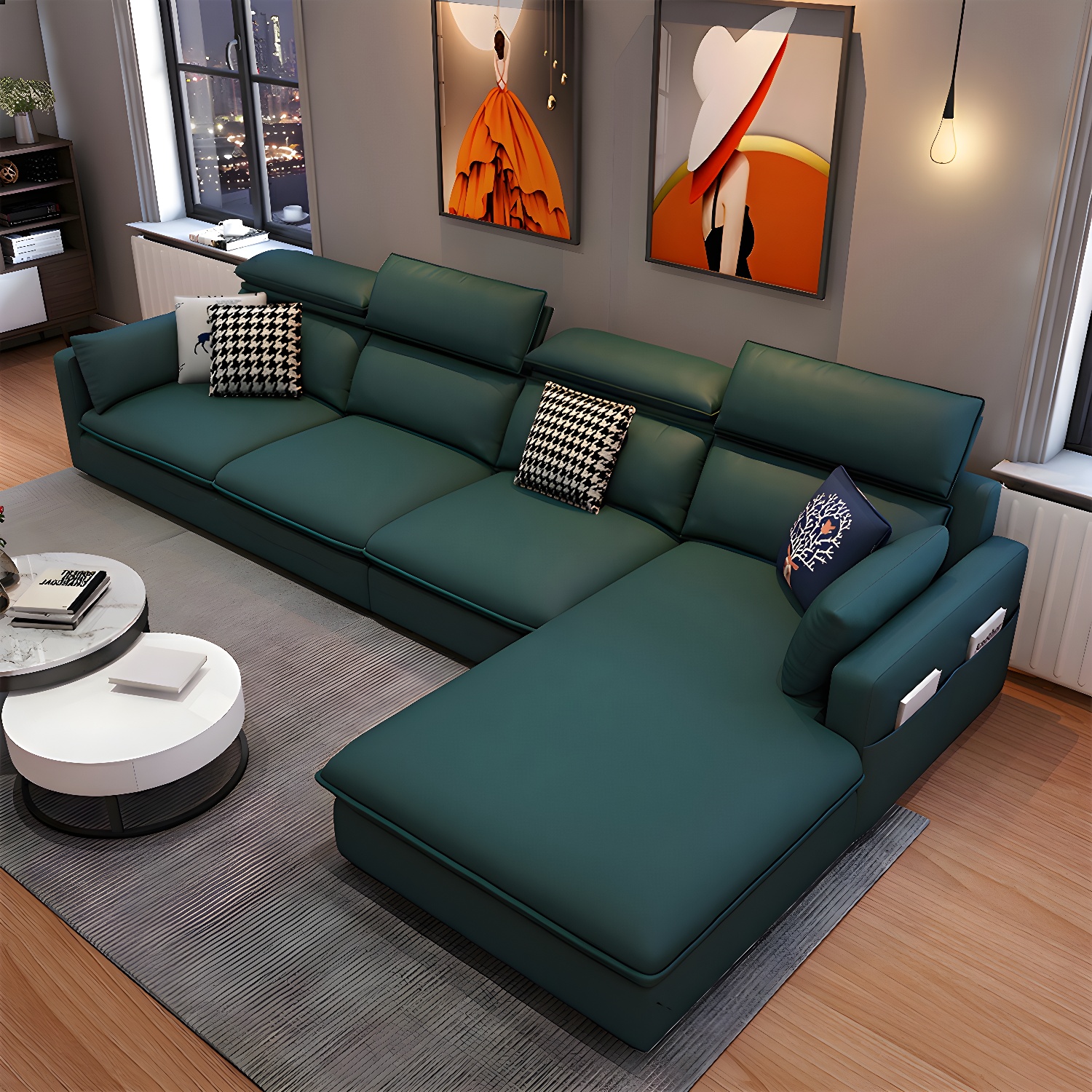 Modern L-Shape Sectional Sofa | Ormau - image 23