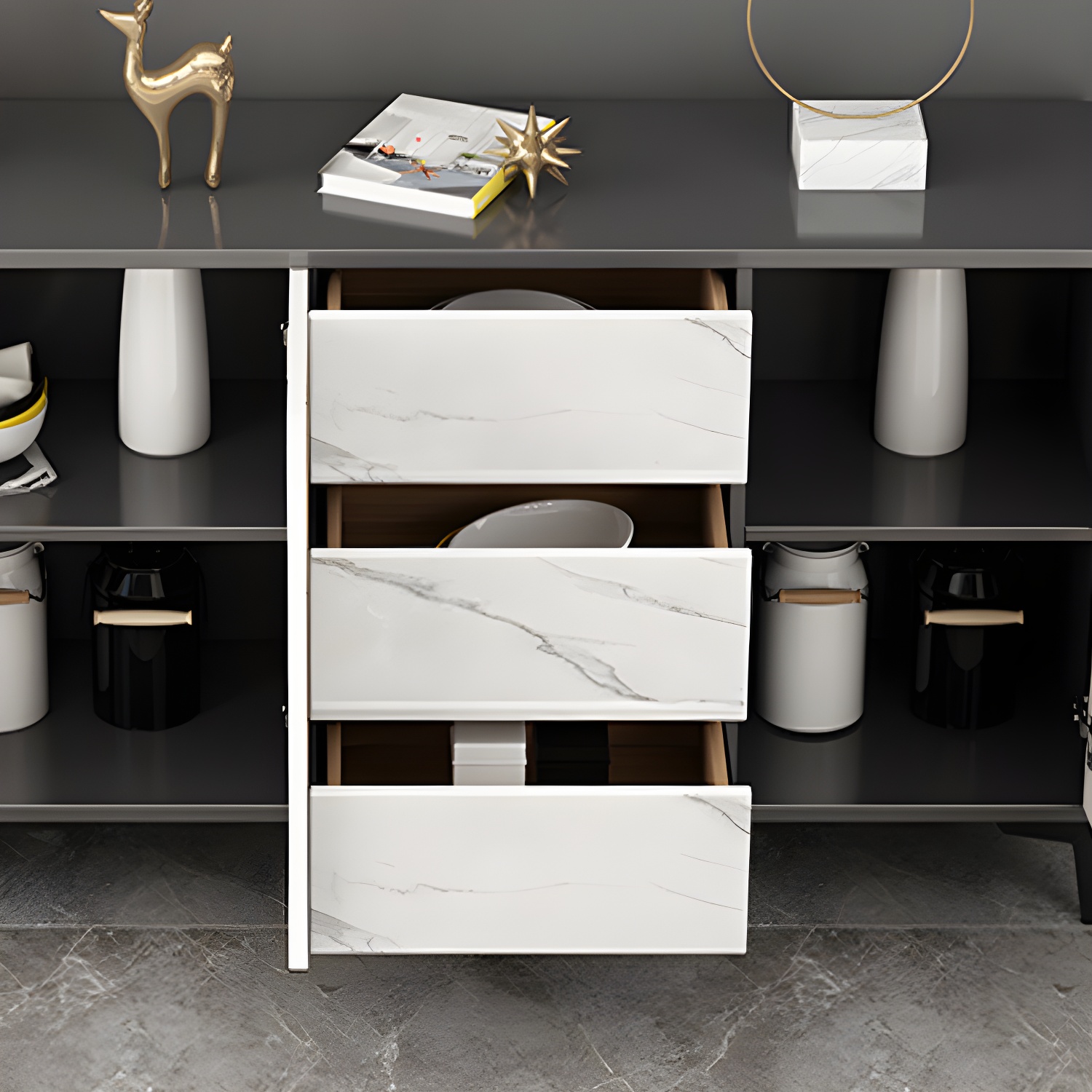 Modern White Buffet Server | Ormau - image 7