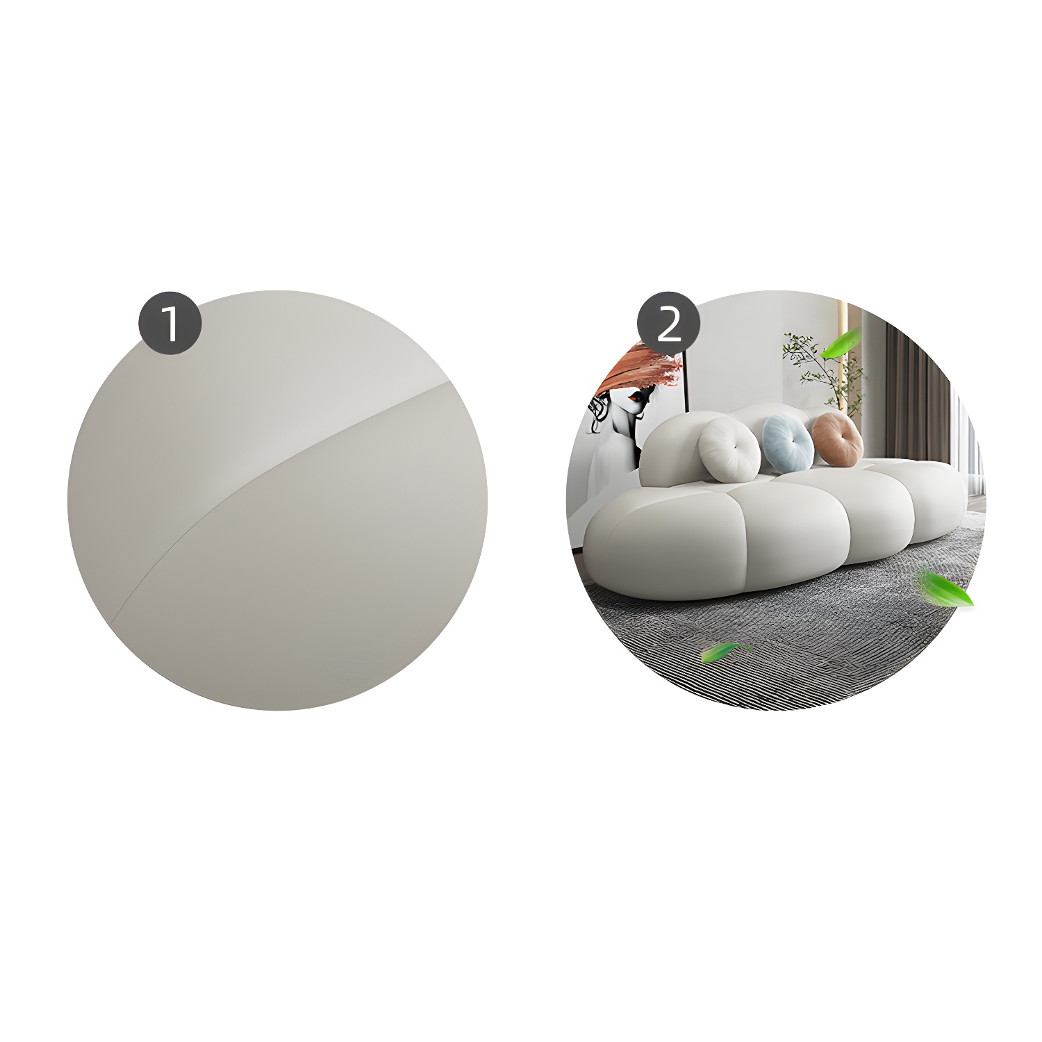 Wool Sofa with Pillows | Ormau - image 19