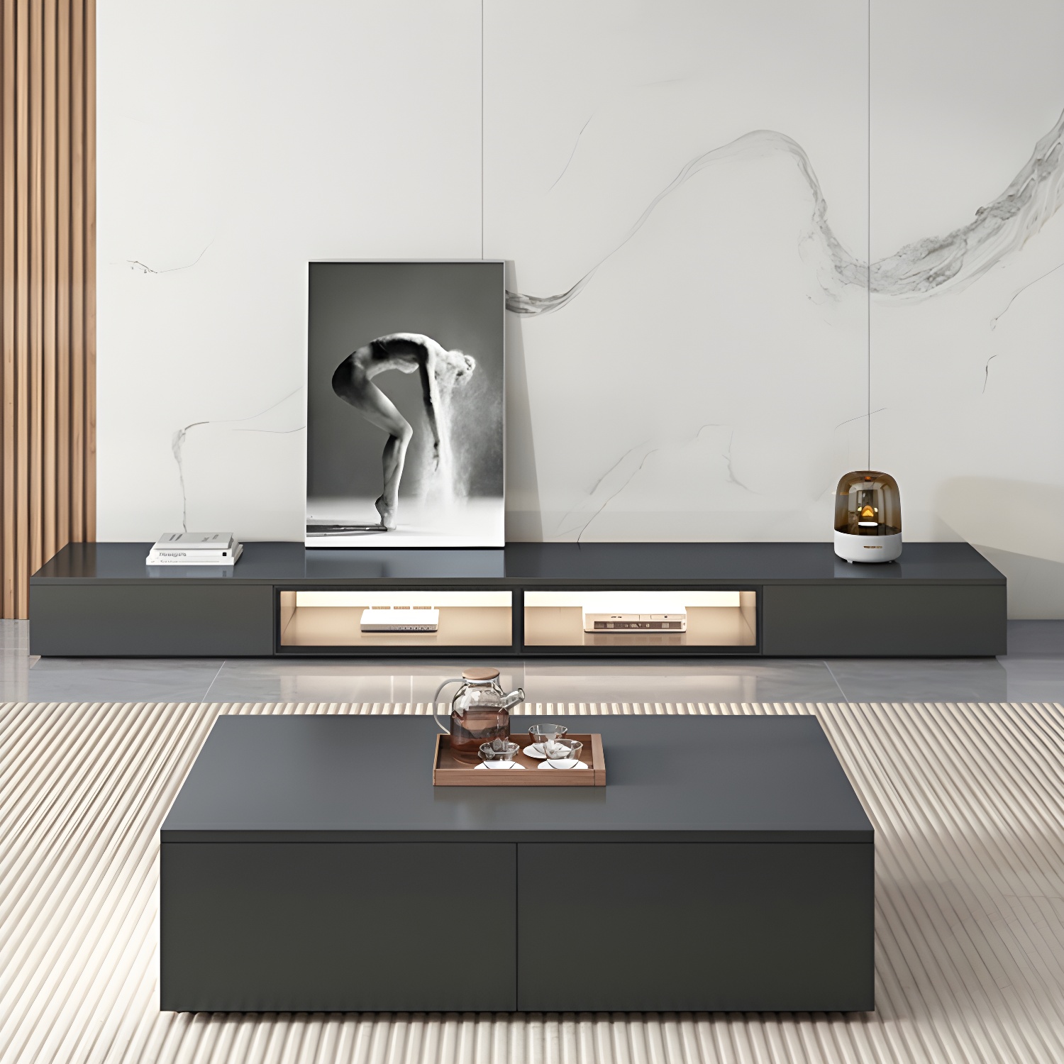 Black Low TV Stand | Ormau - image 2