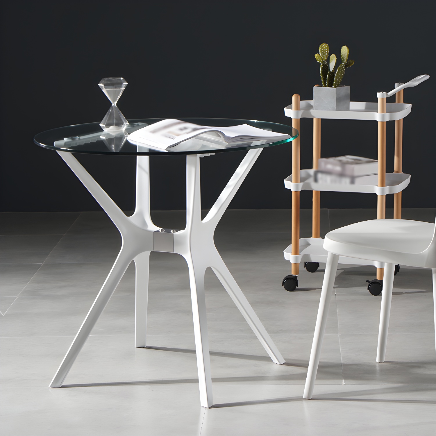 Modern Round Glass Dining Table | Ormau - image 8