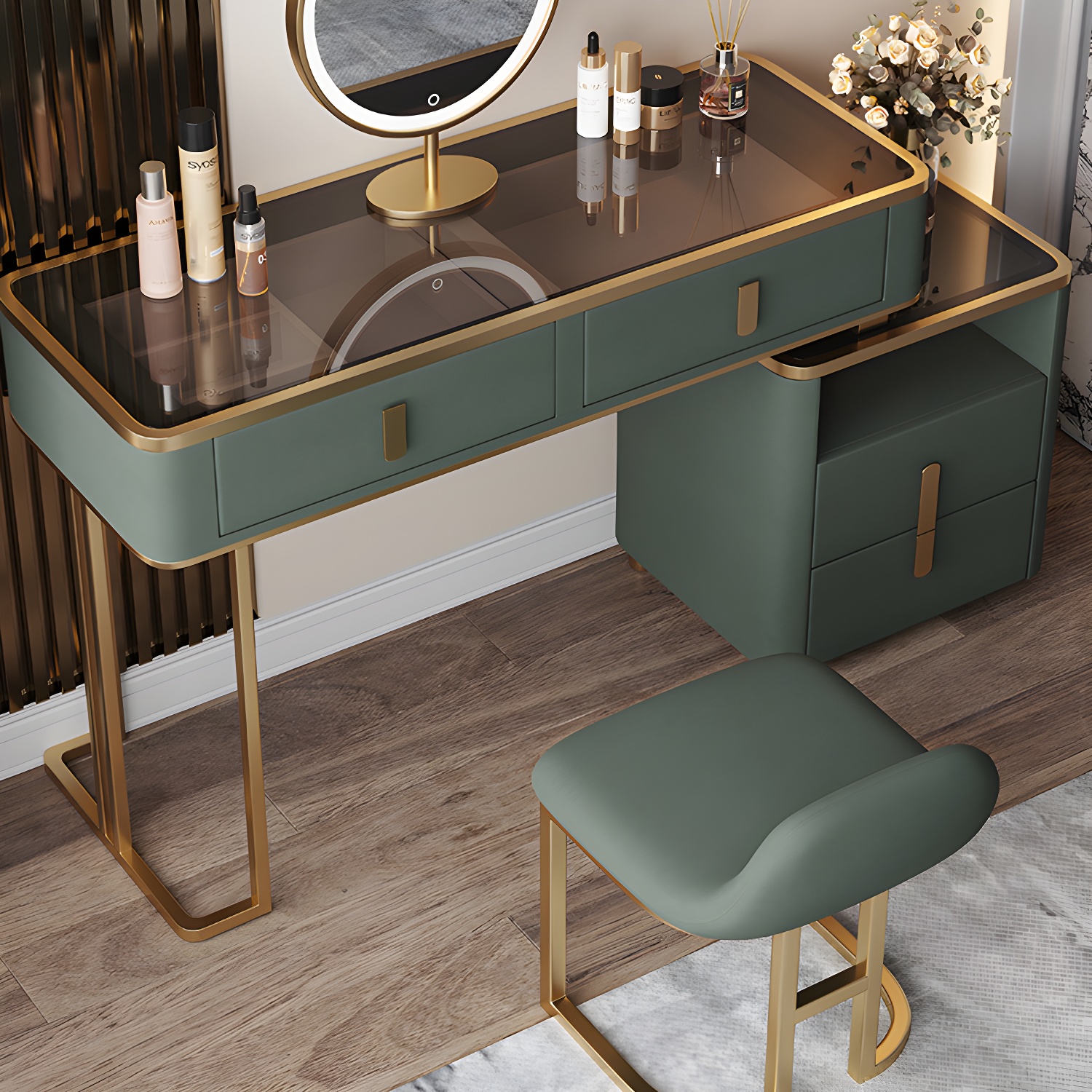 Green Glass Vanity | Ormau - image 3