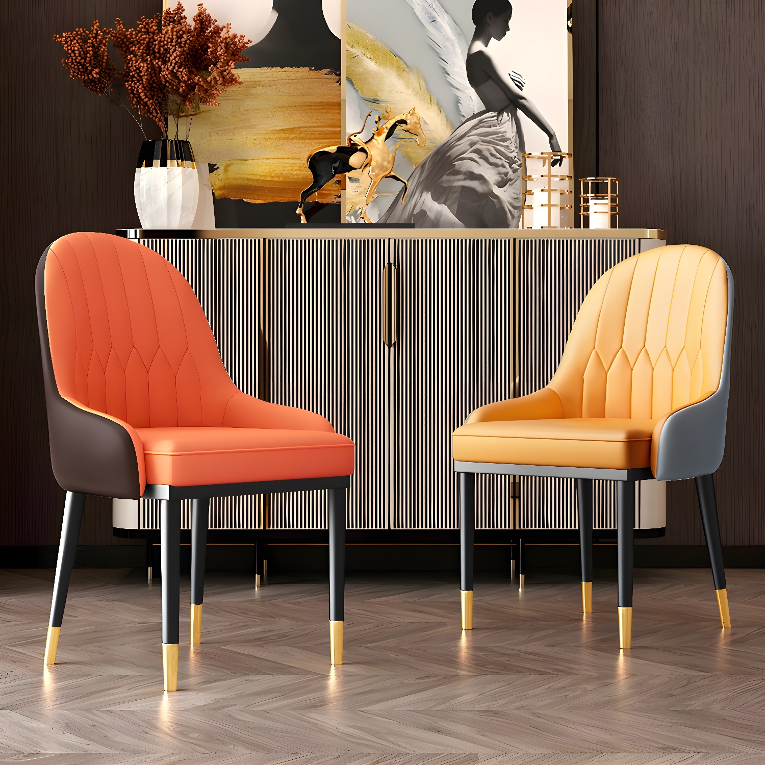 Leather Parsons Dining Chair | Ormau - image 9