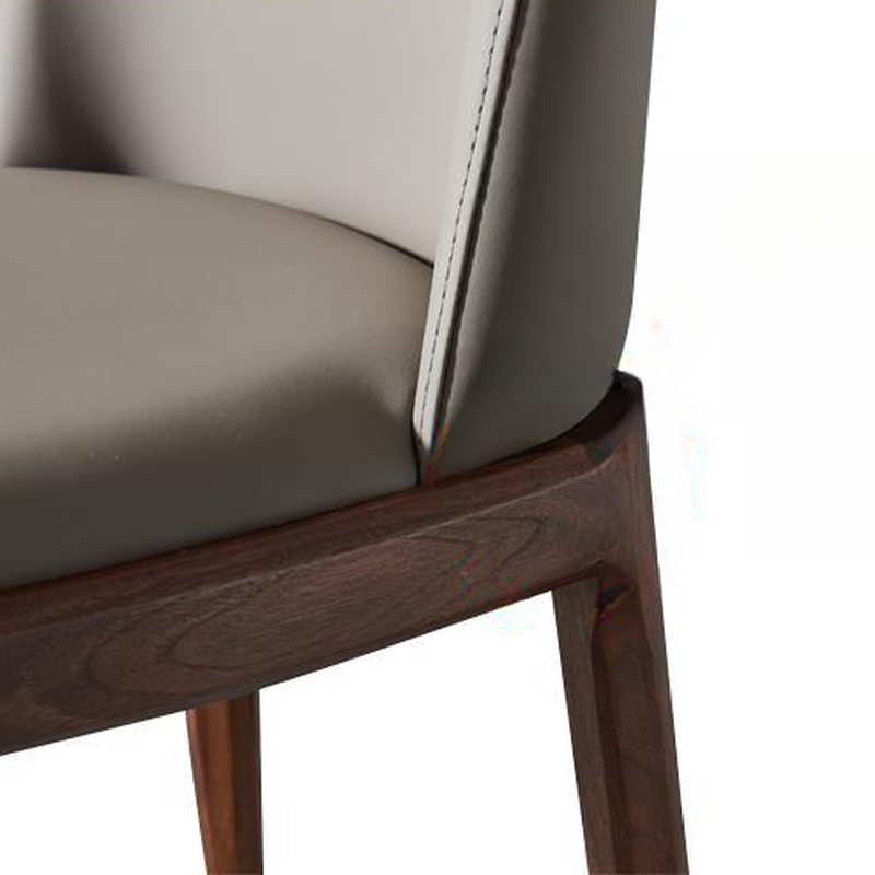 Leather & Wood Dining Chair | Ormau - image 15
