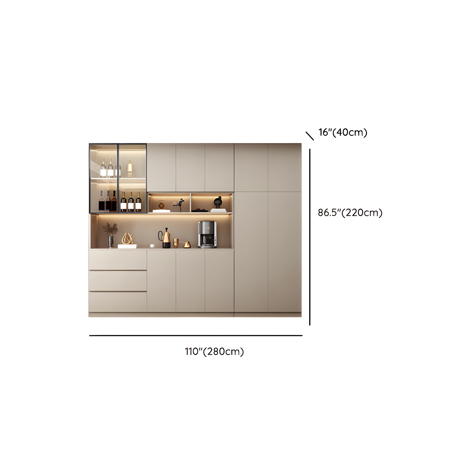 Modern Glass Door Cabinet | Ormau - image 21