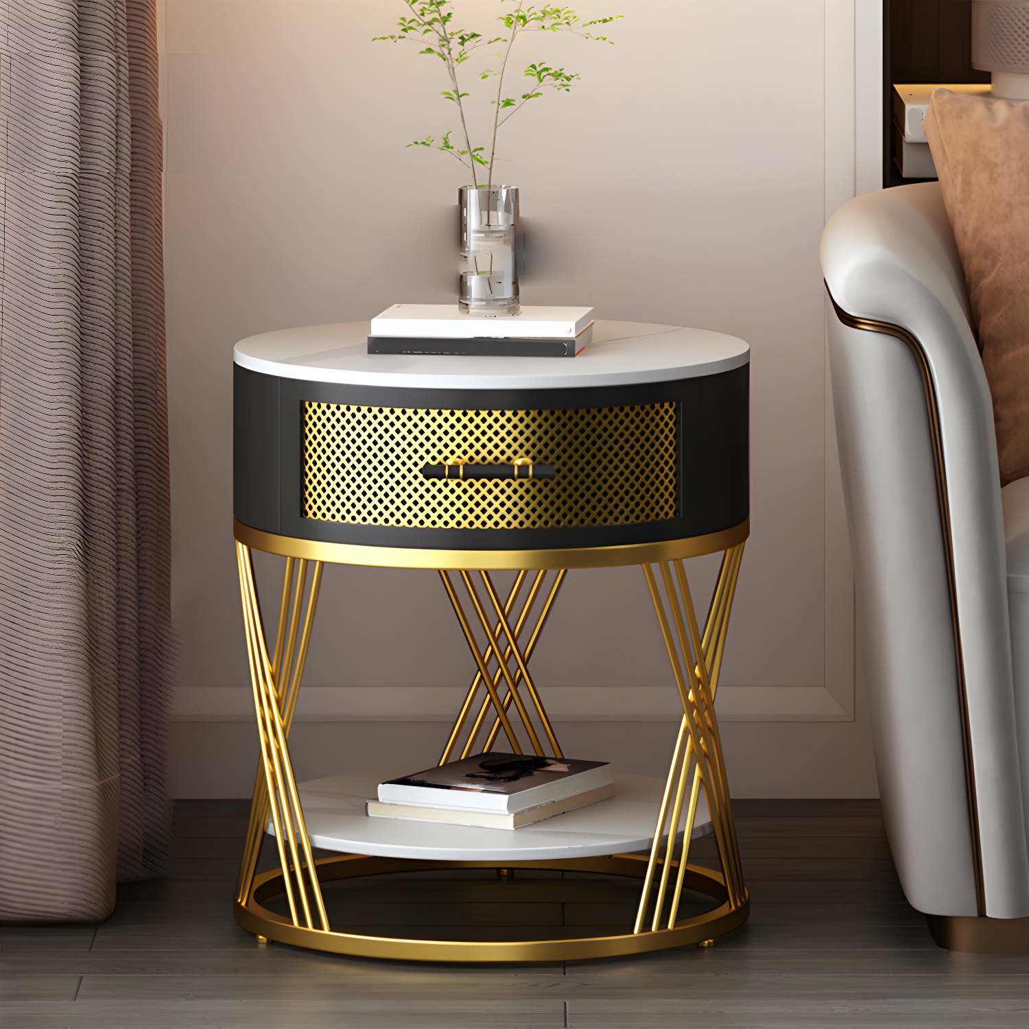 Glam Stone Nightstand | Ormau - image 13