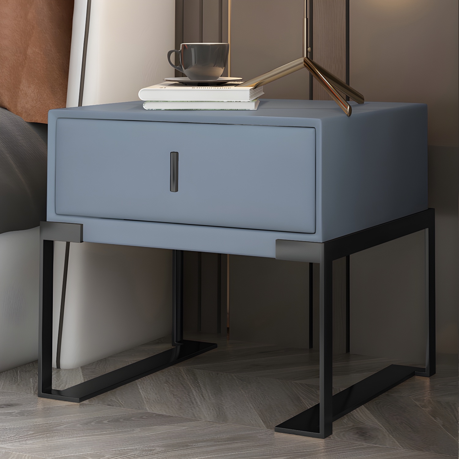 Faux Leather Nightstand | Ormau - image 20