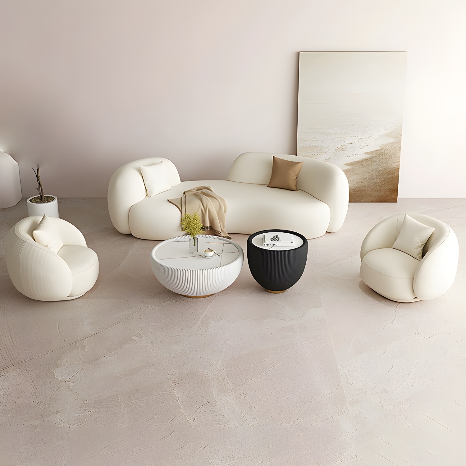 Scandinavian White Sofa | Ormau - image 4