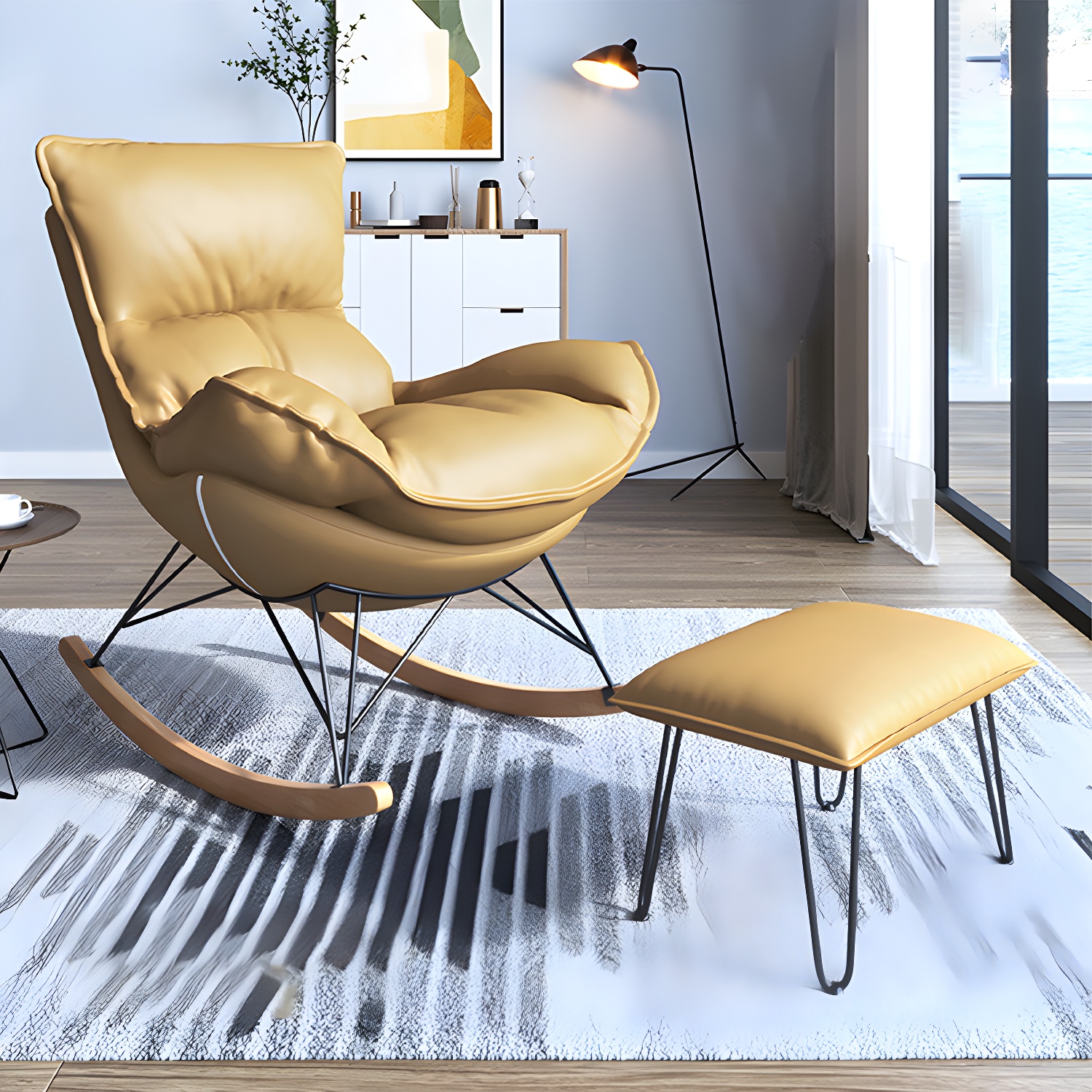 Contemporary Rocker & Ottoman | Ormau - image 13
