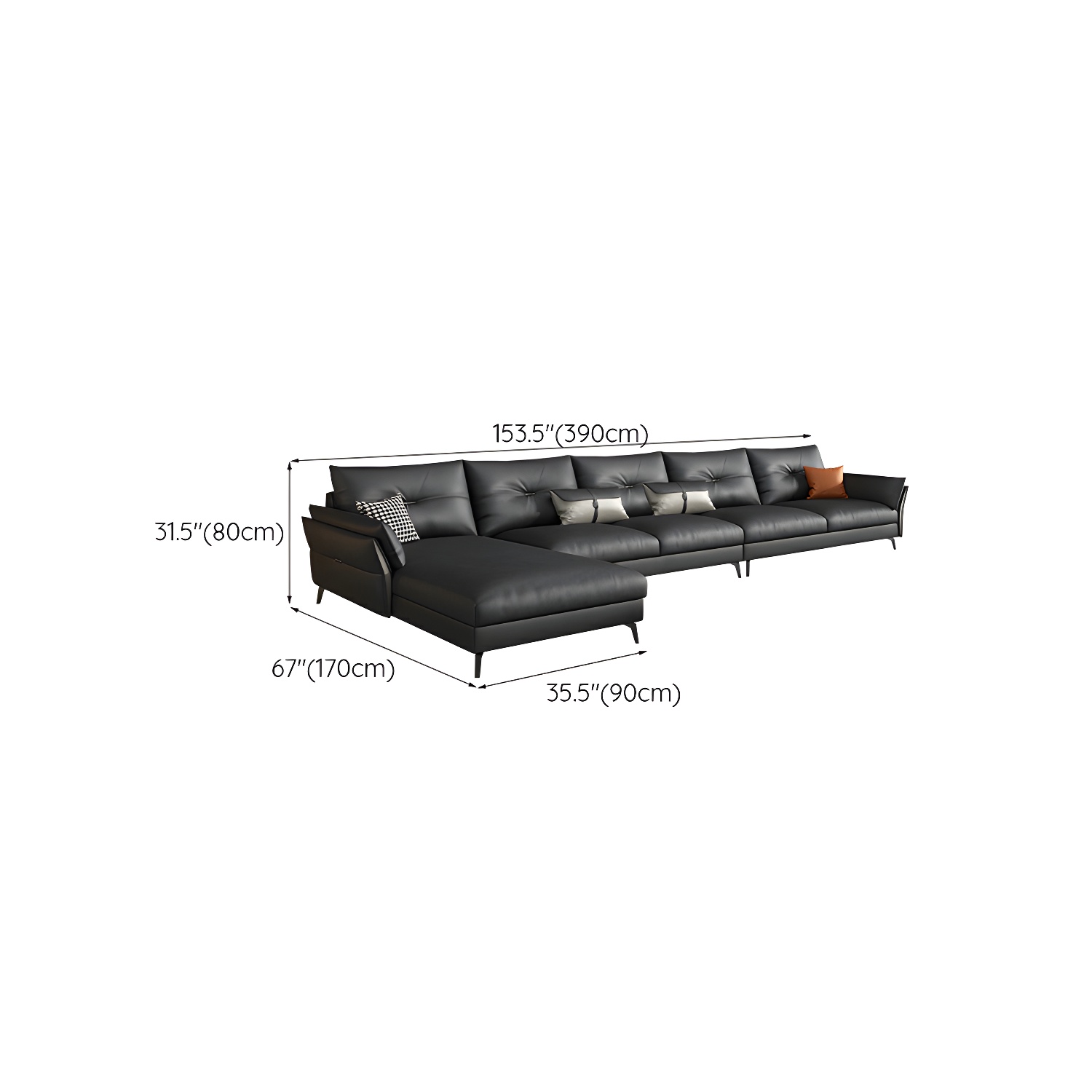 Tufted Gray Sectional | Ormau - image 18