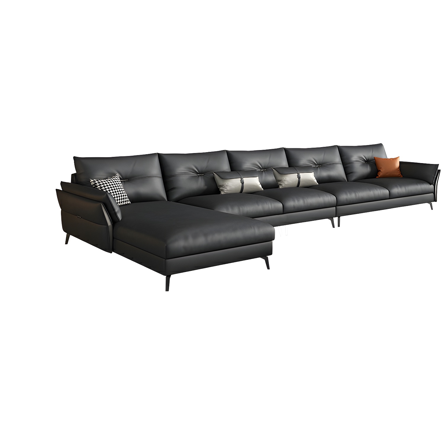 Tufted Gray Sectional | Ormau - image 25