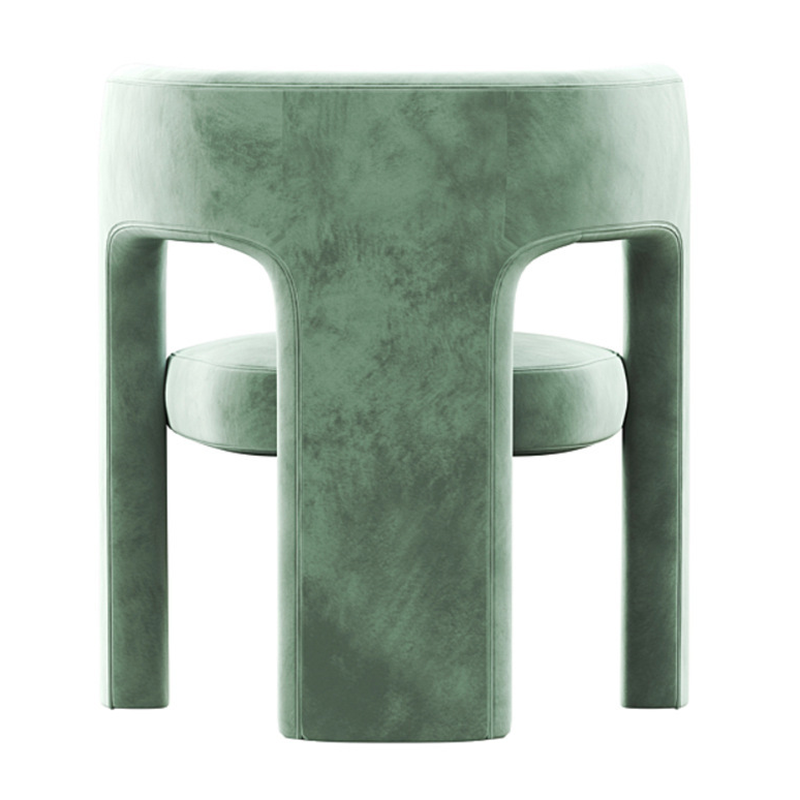 Curved-Back Velvet Armchair | Ormau - image 16