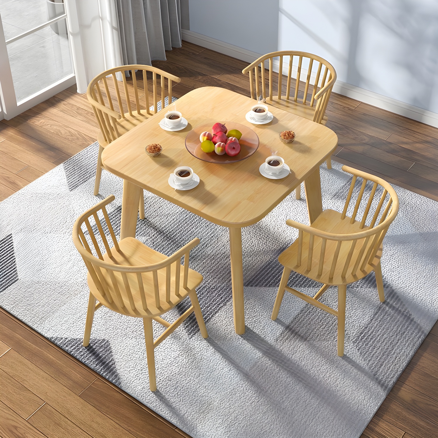 Natural Wood Square Dining Table | Ormau - image 2