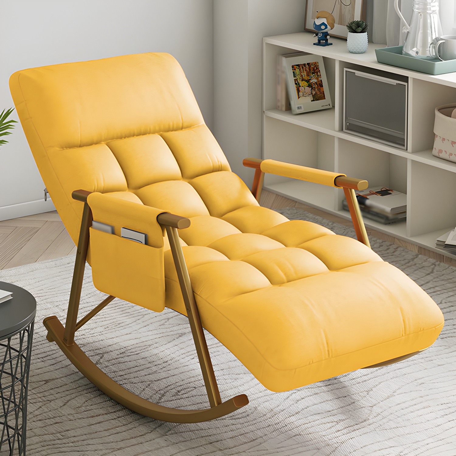 Faux Leather Rocking Chair | Ormau - image 19