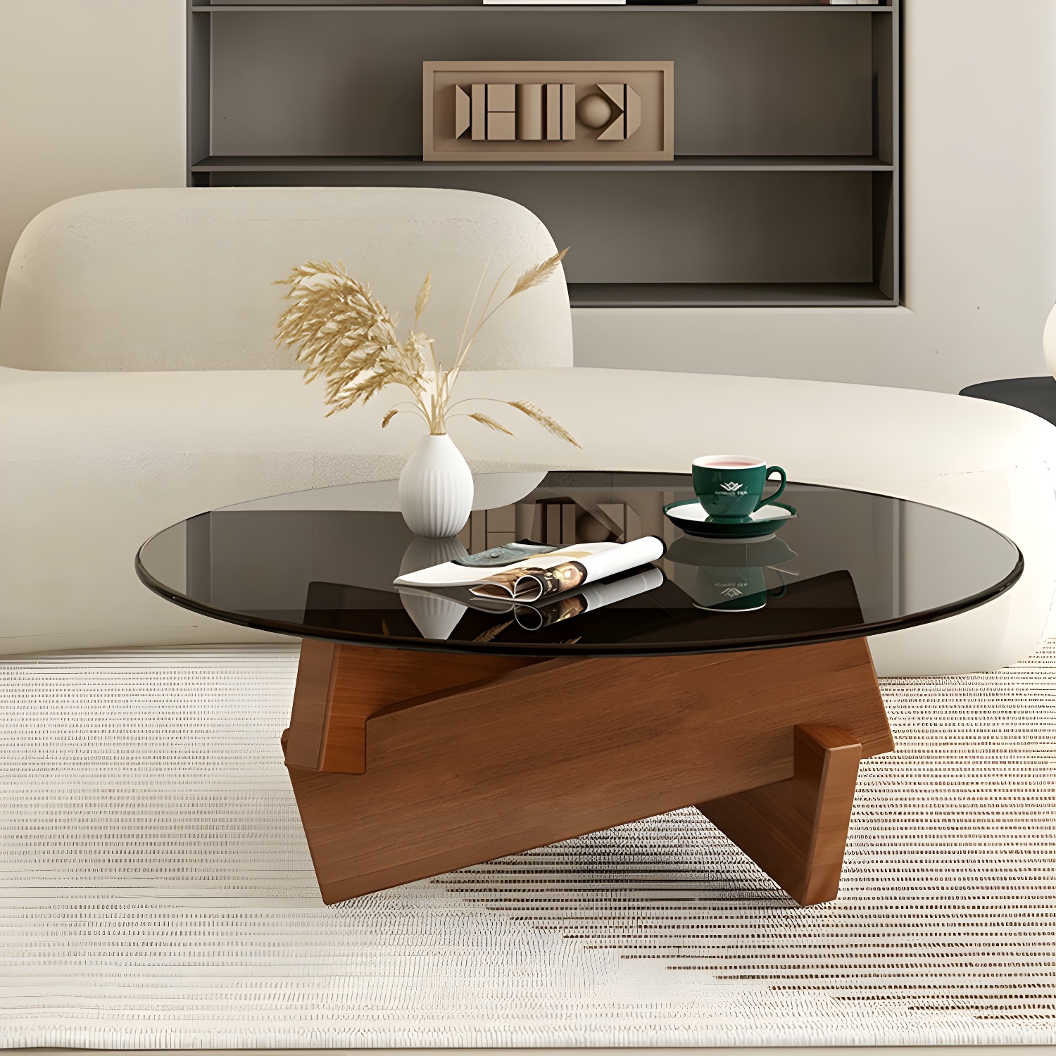 Glass & Wood Coffee Table | Ormau - image 2