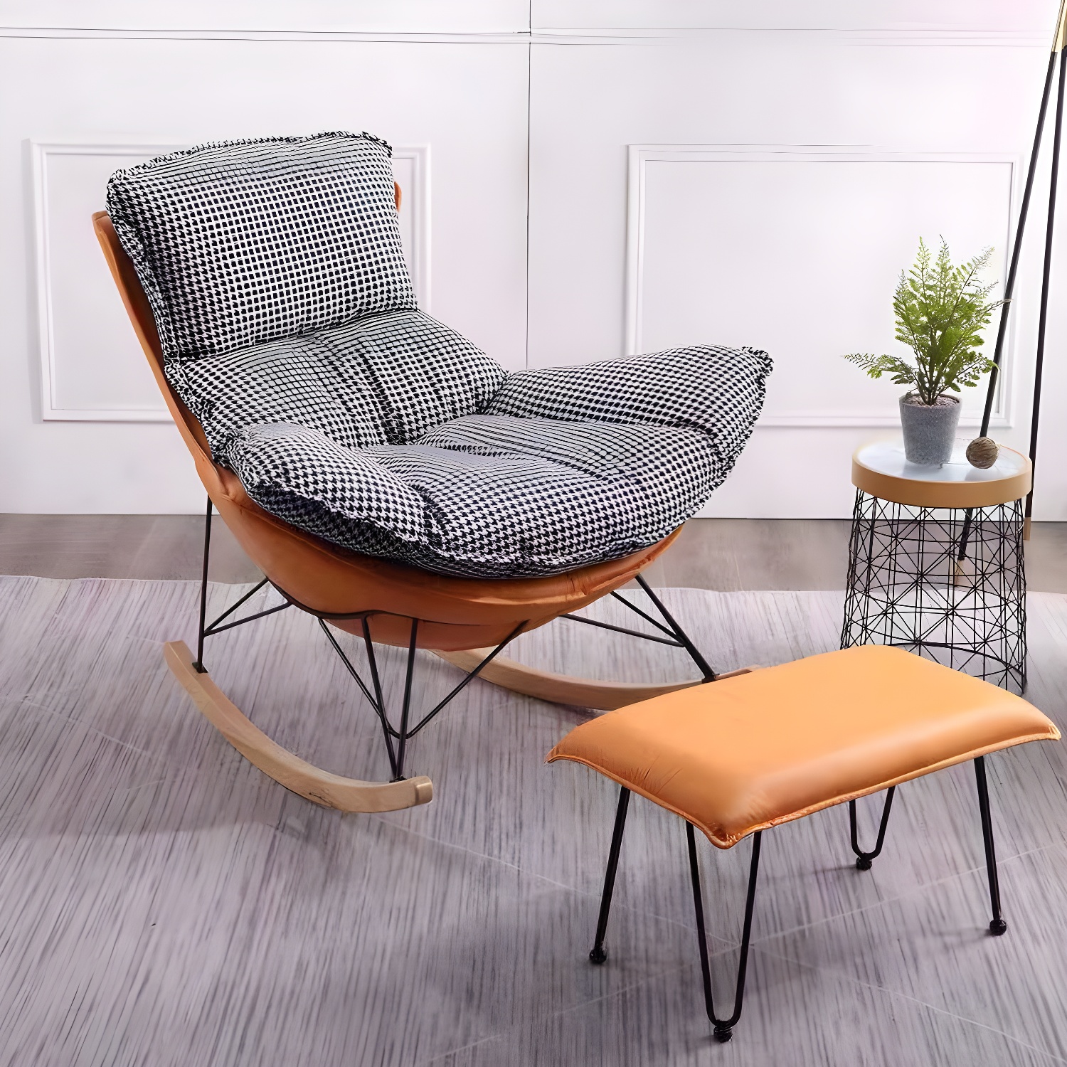 Modern Rocker & Ottoman Set | Ormau - image 8