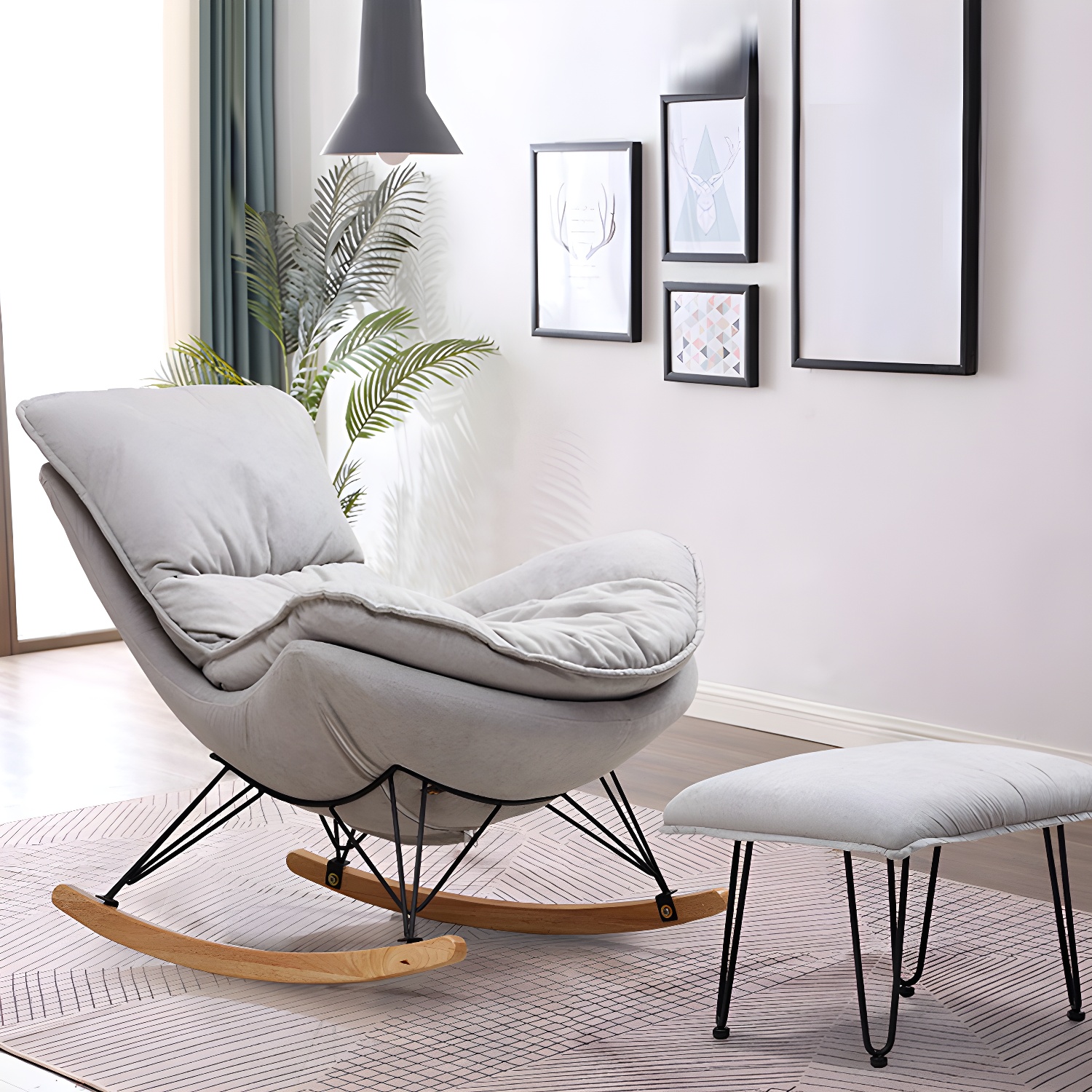 Modern Rocker & Ottoman Set | Ormau - image 4
