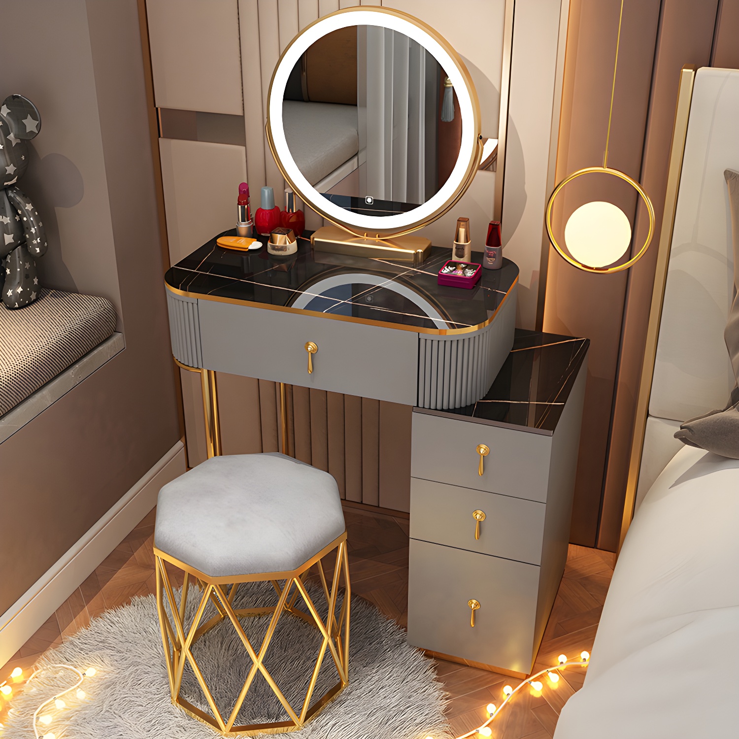 Makeup Vanity with Lighted Mirror | Ormau - image 2