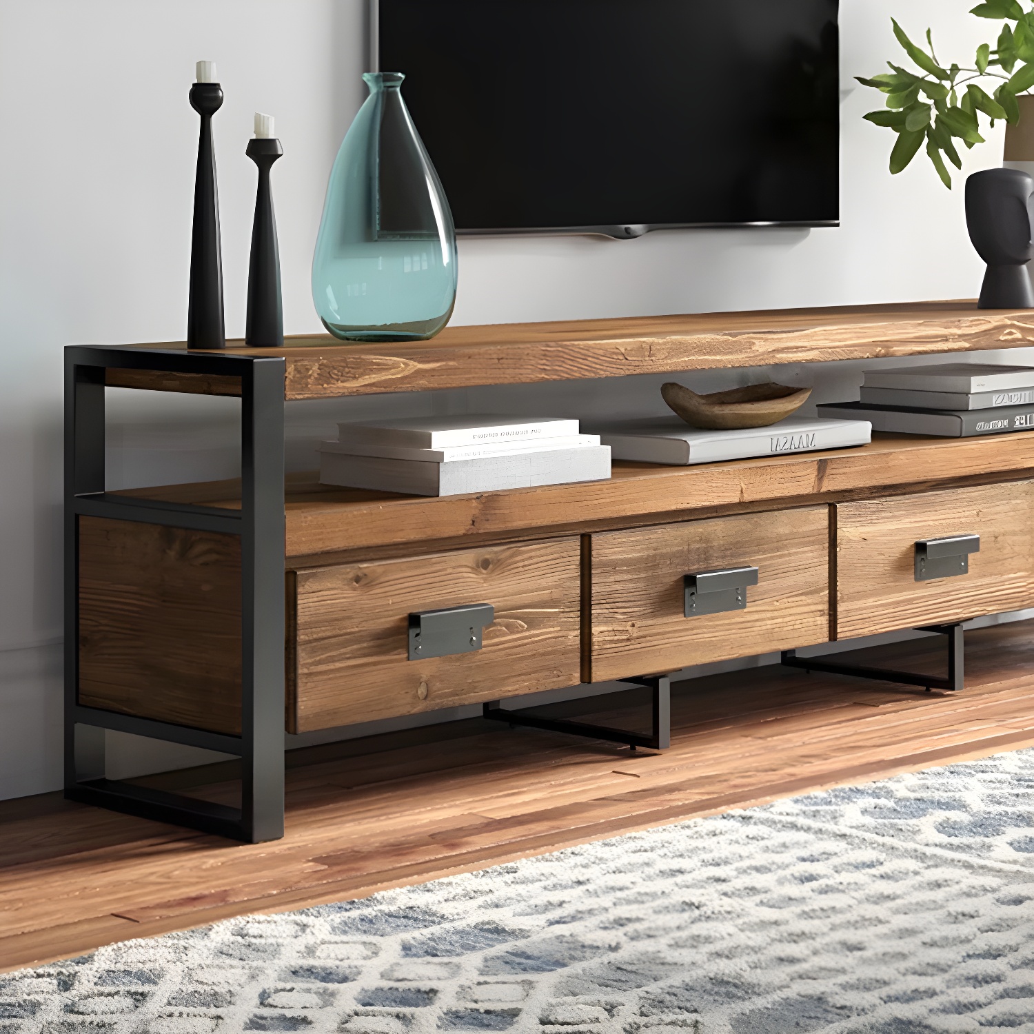 Industrial Wood TV Stand | Ormau - image 7