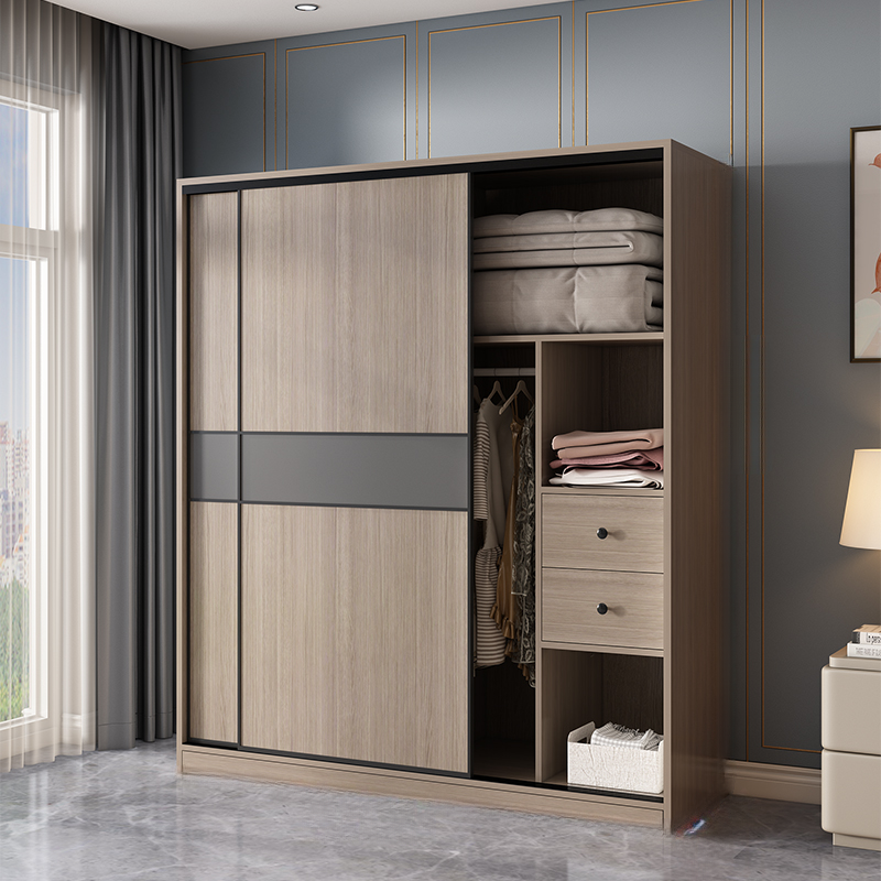 Rustic Brown Self-supporting Armoire Cabinet Pine with Shelves - image 34