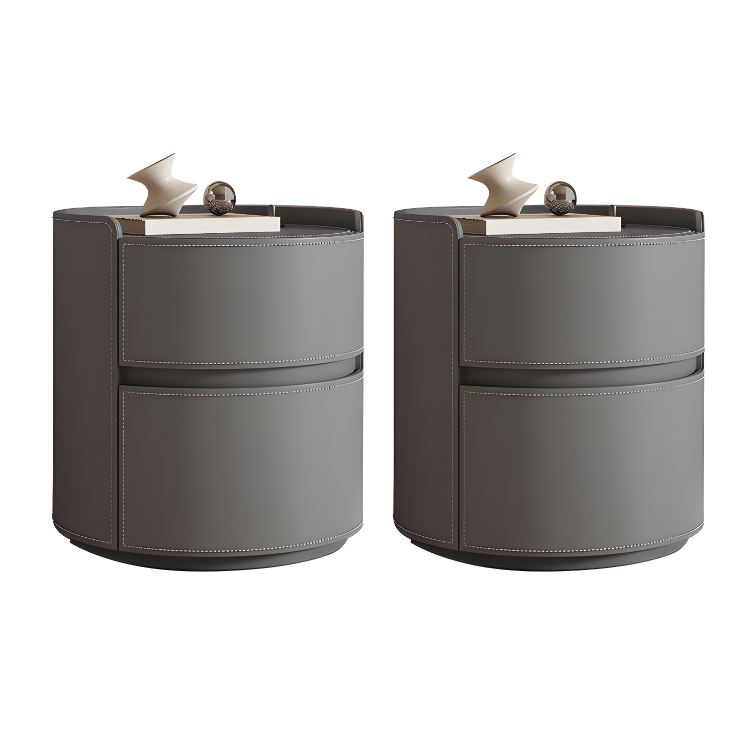 Chic Round Nightstand | Ormau - image 25
