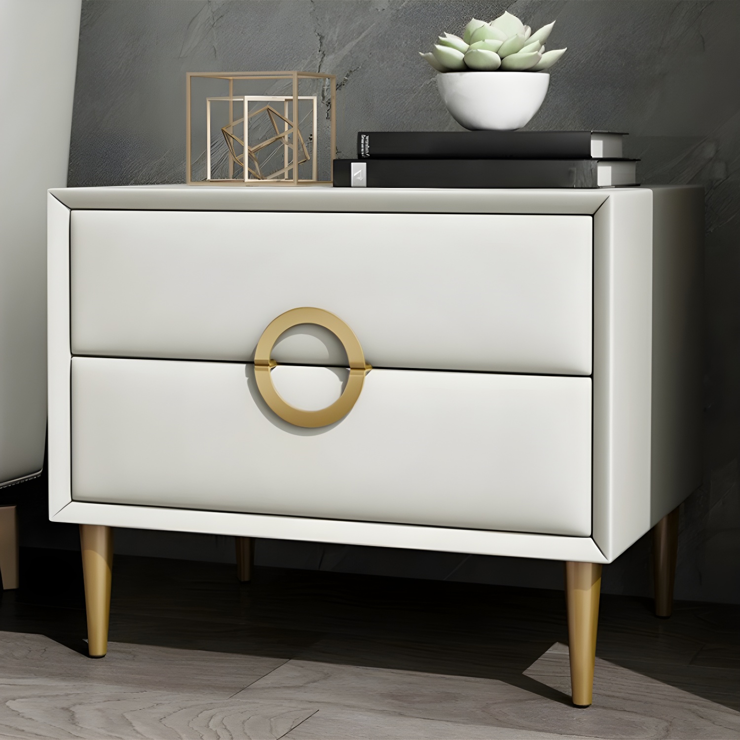 Glam Nightstand with Drawers | Ormau - image 19