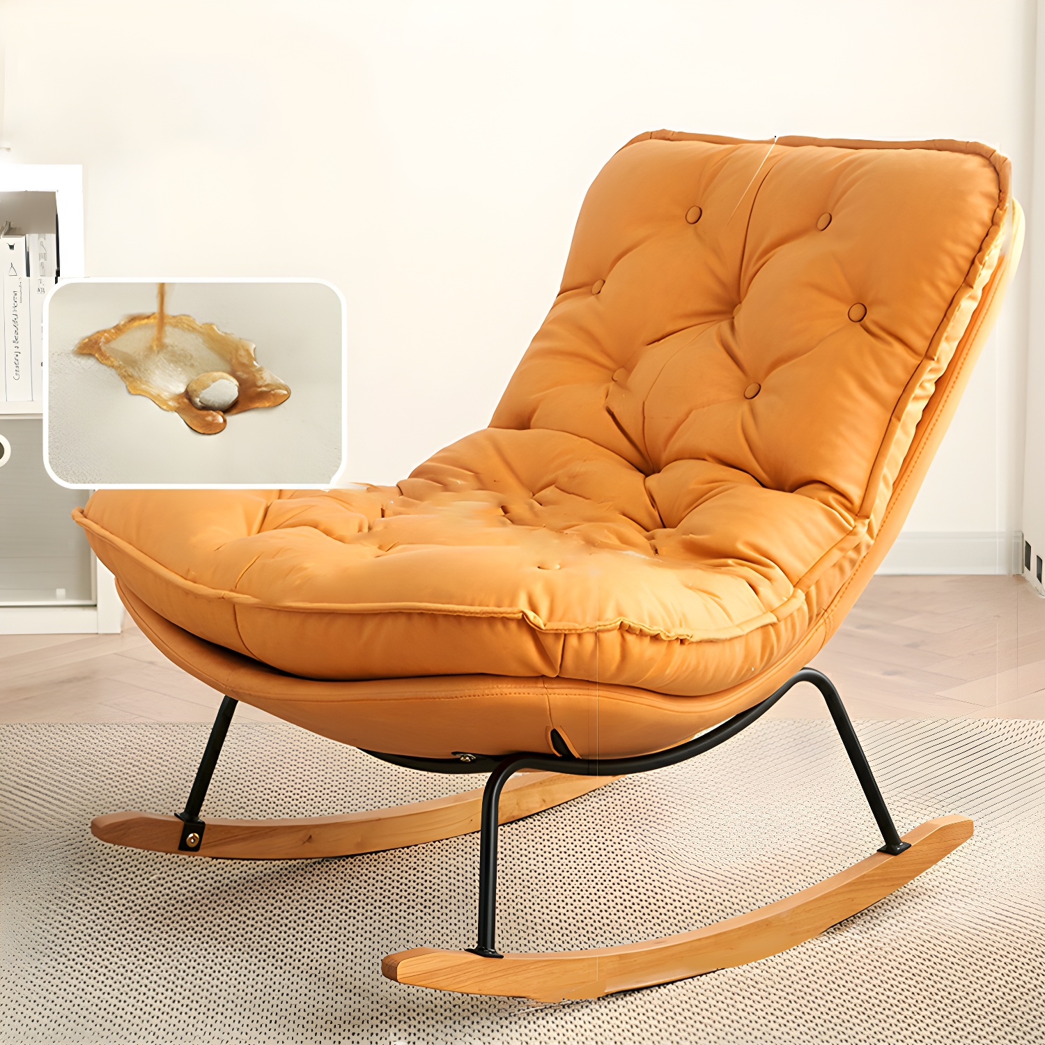 Button-Tufted Rocking Chair | Ormau - image 4