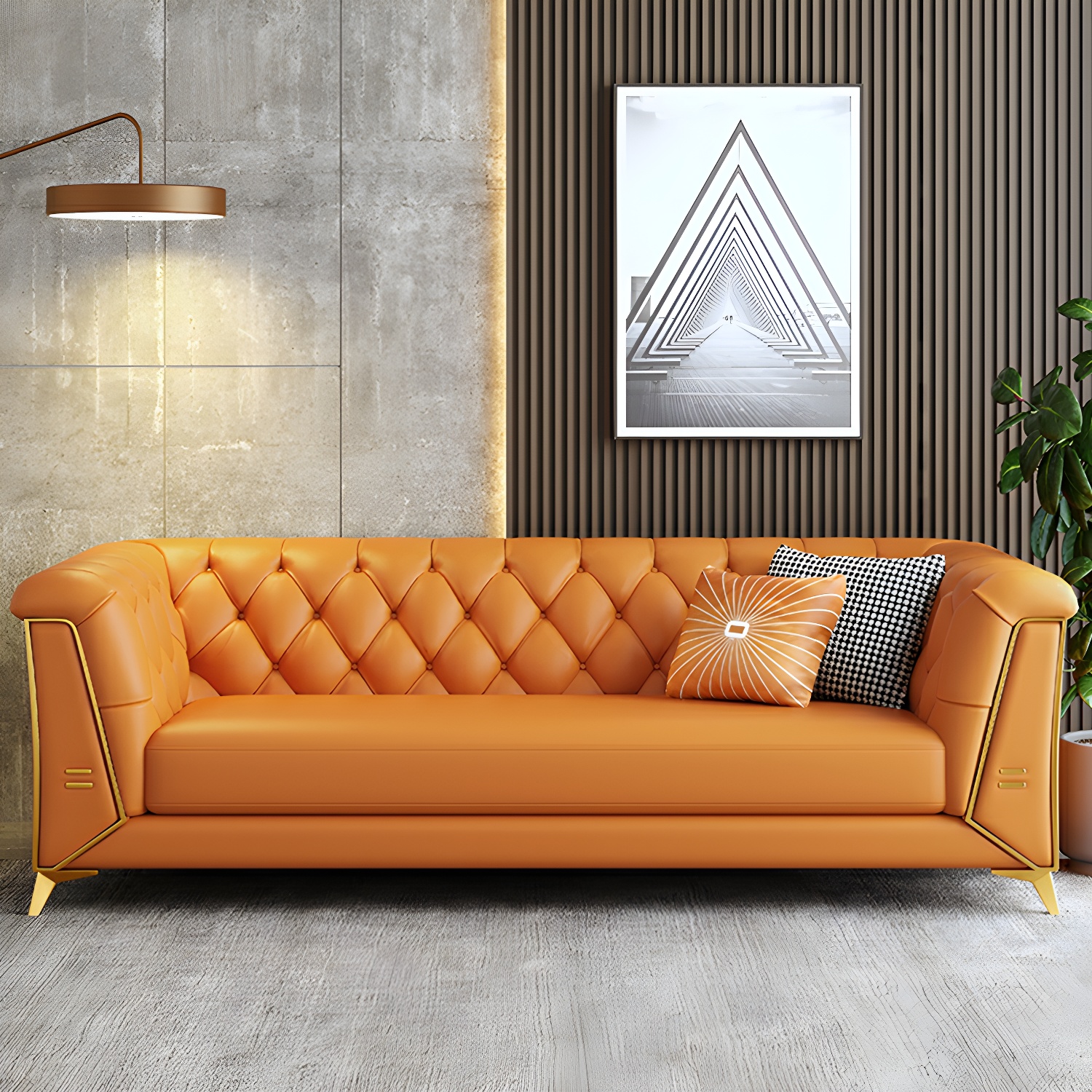 Glam Wood Frame Sofa | Ormau - image 19