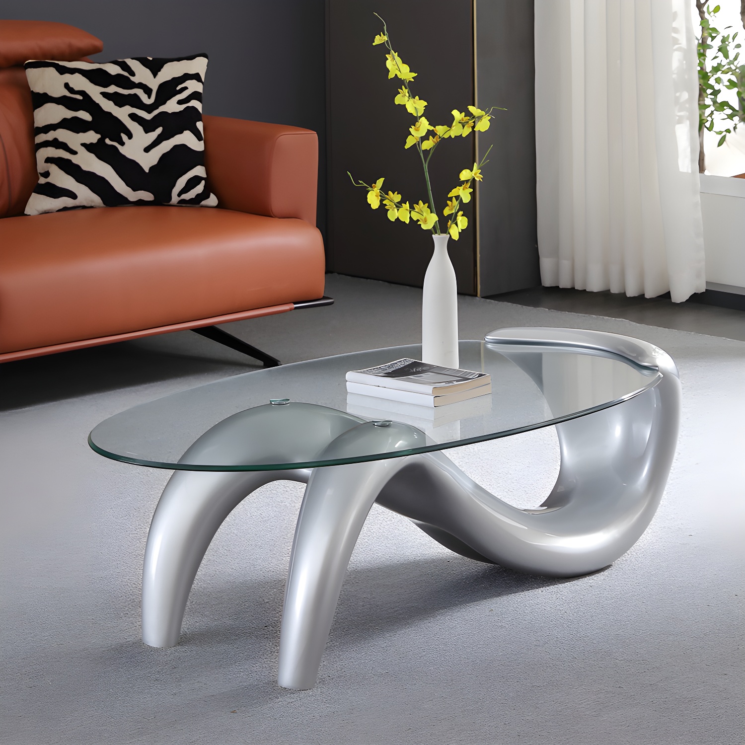 Glass & Steel Coffee Table | Ormau - image 5