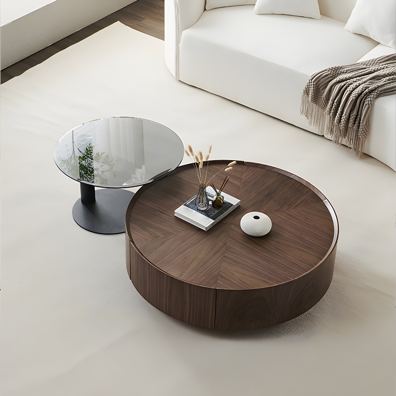 Round Wood Coffee Table | Ormau - image 4