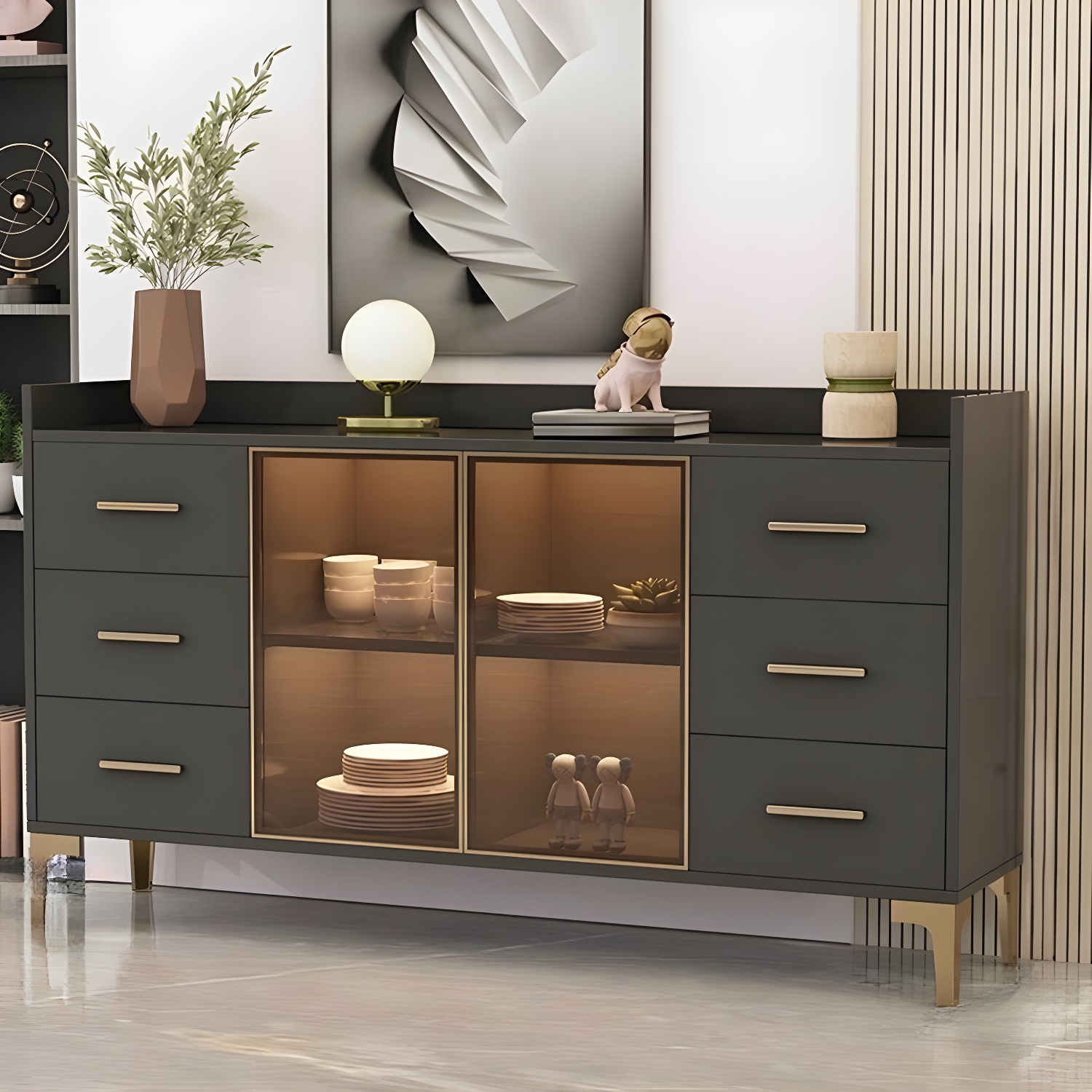 Glam Wood Sideboard | Ormau - image 17