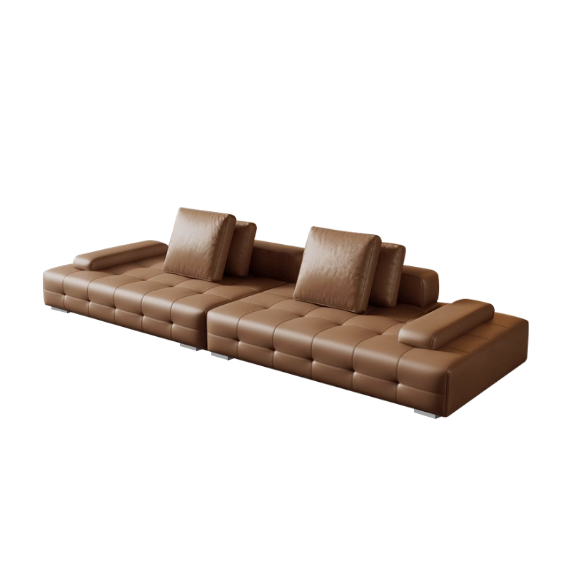 Coffee Leather Sofa | Ormau - image 22
