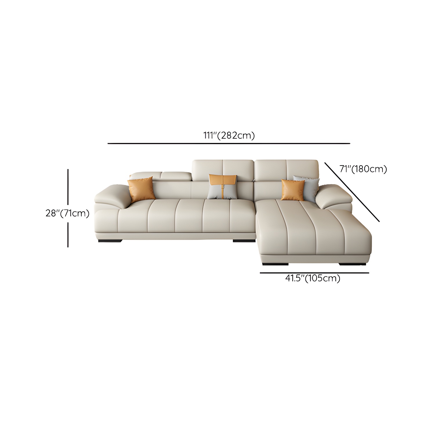 Elegant Leather Sectional | Ormau - image 17