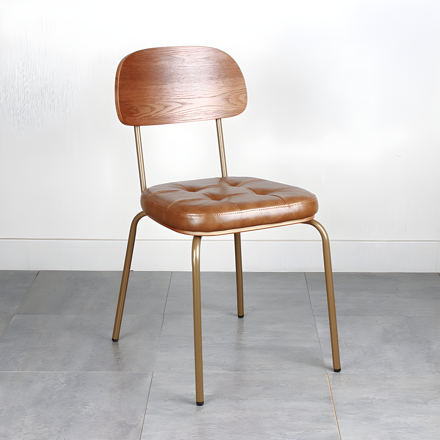Industrial Leather Dining Chair | Ormau - image 5