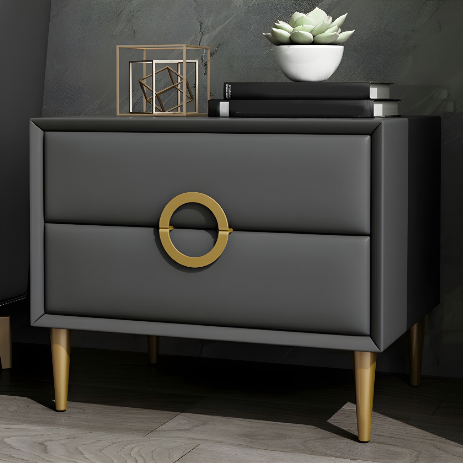 Glam Nightstand with Drawers | Ormau - image 10