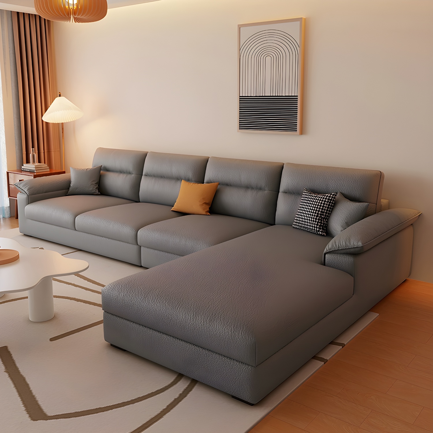 Modern L-Shaped Sectional Sofa | Ormau - image 2